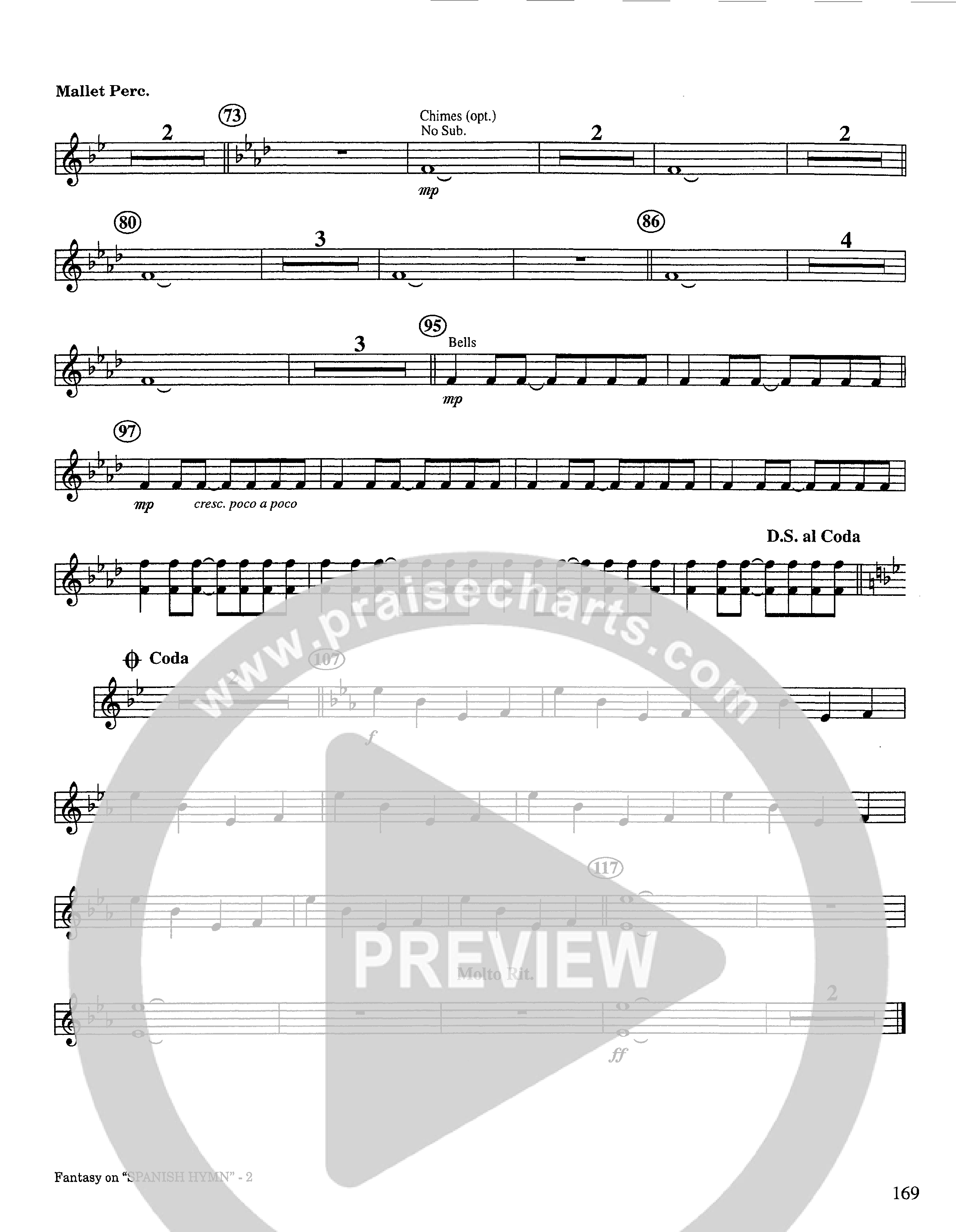 Fantasy On Spanish Hymn (Instrumental) Mallets (Lifeway Worship / Arr. Steve Dunn)