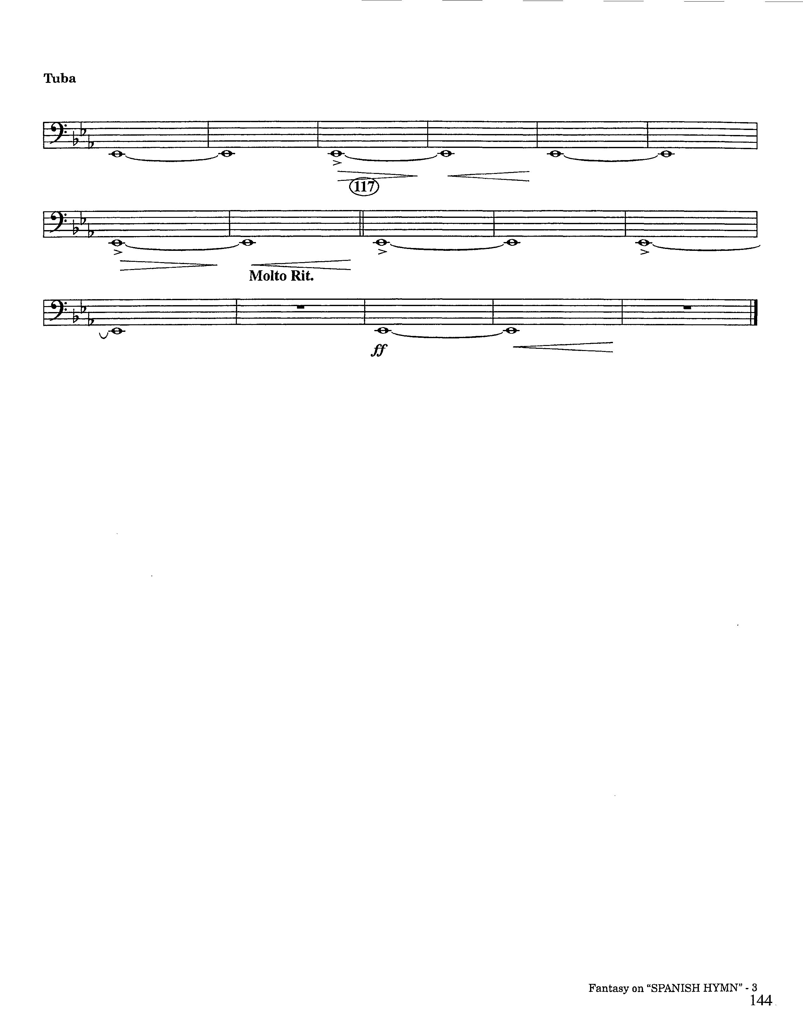 Fantasy On Spanish Hymn (Instrumental) Tuba (Lifeway Worship / Arr. Steve Dunn)