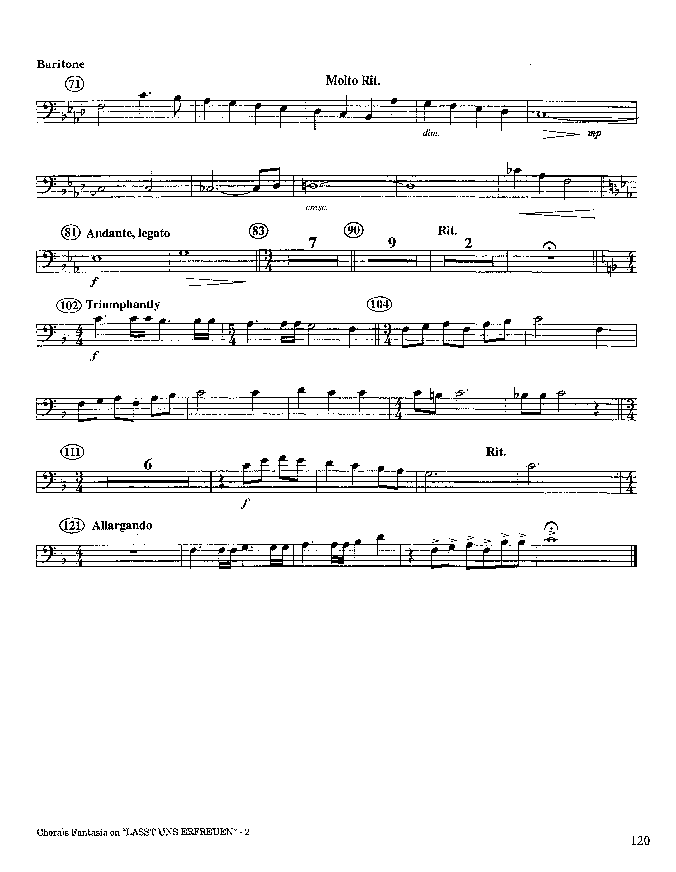 Chorale Fantasia (Instrumental) Baritone Horn BC (Lifeway Worship / Arr. Jeff Cranfill)