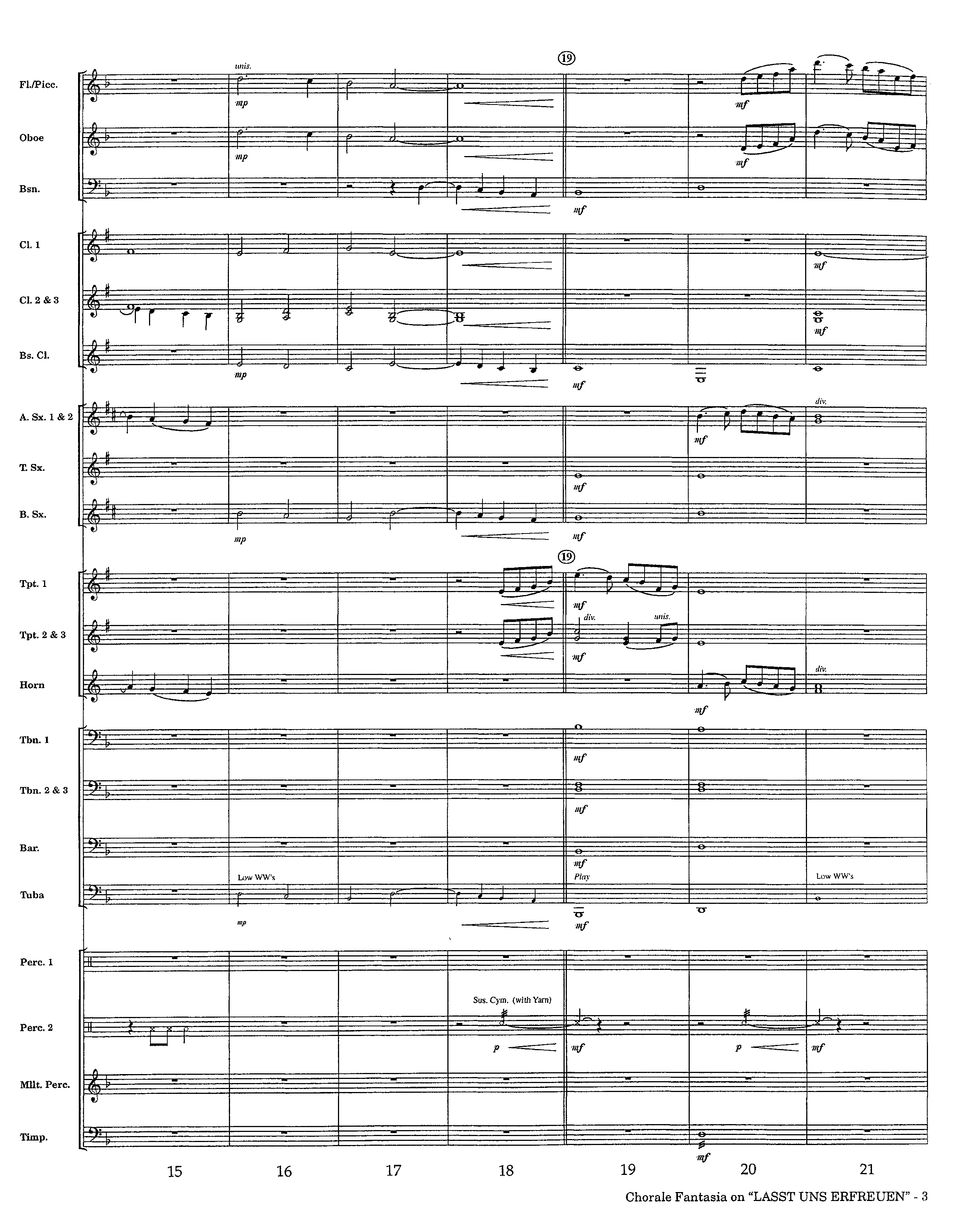 Chorale Fantasia (Instrumental) Conductor's Score (Lifeway Worship / Arr. Jeff Cranfill)