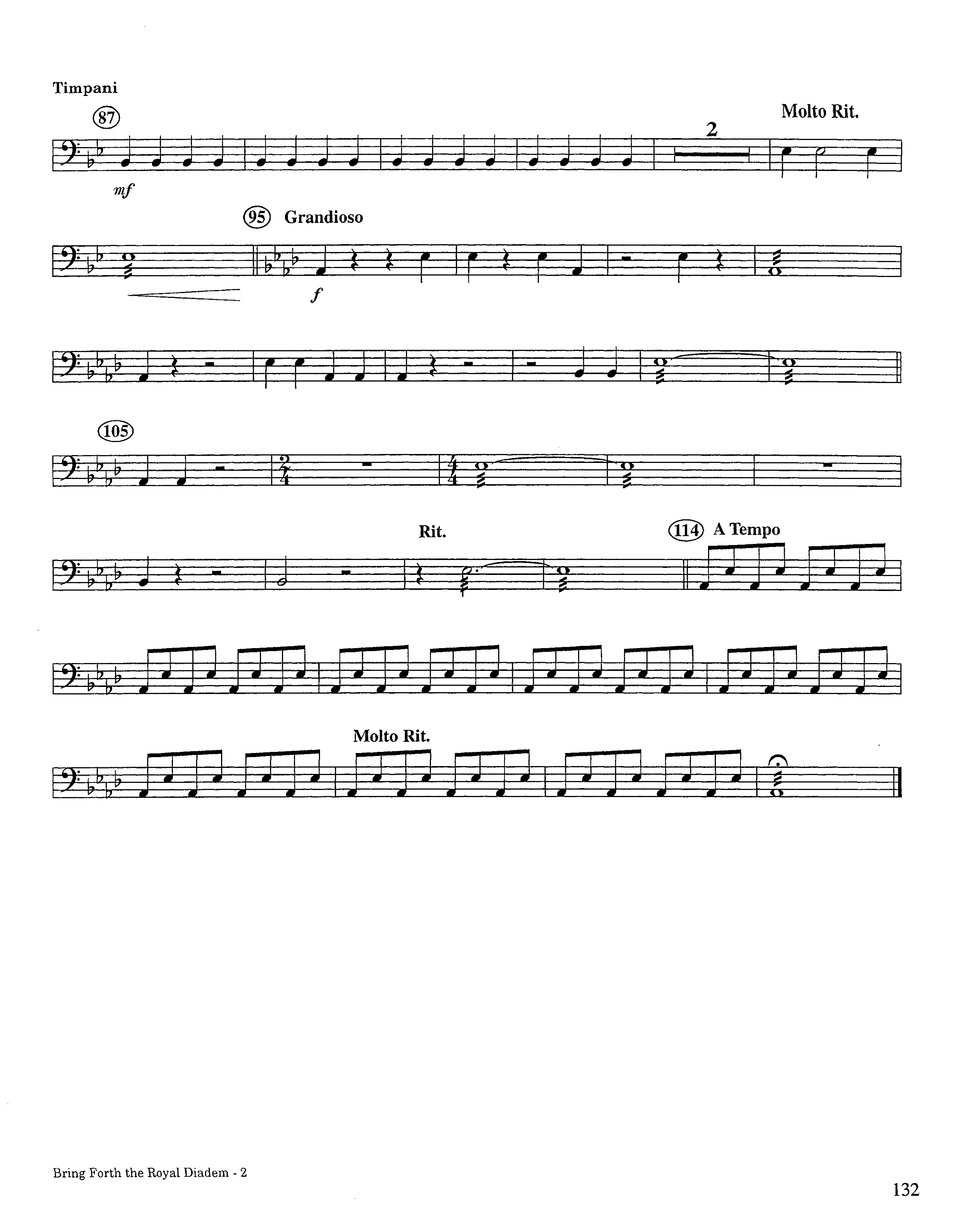 Bring Forth The Royal Diadem (Instrumental) Timpani (Lifeway Worship / Arr. Jeff Cranfill)