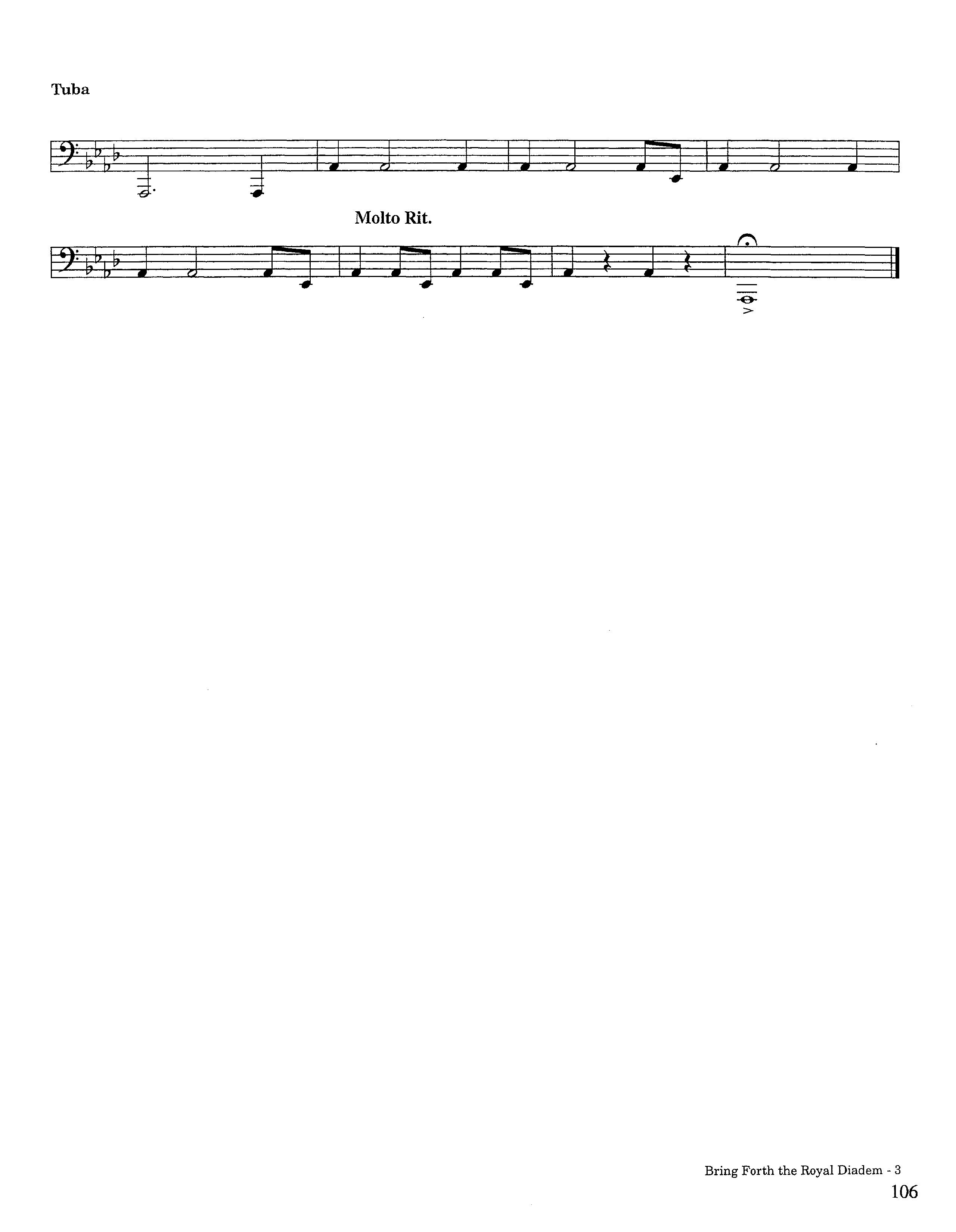 Bring Forth The Royal Diadem (Instrumental) Tuba (Lifeway Worship / Arr. Jeff Cranfill)