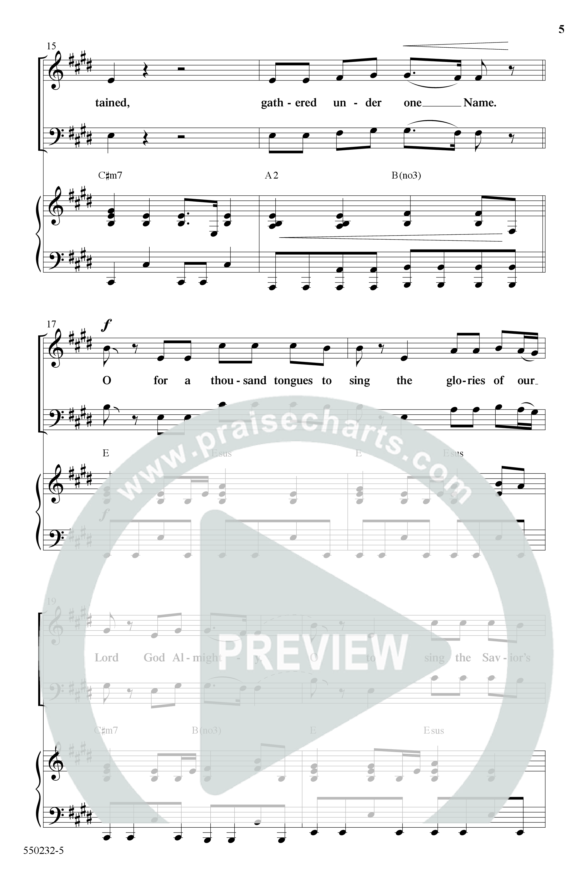1000 Tongues (Choral Anthem SATB) Anthem (SATB/Piano) (Word Music Choral / Arr. Cliff Duren)