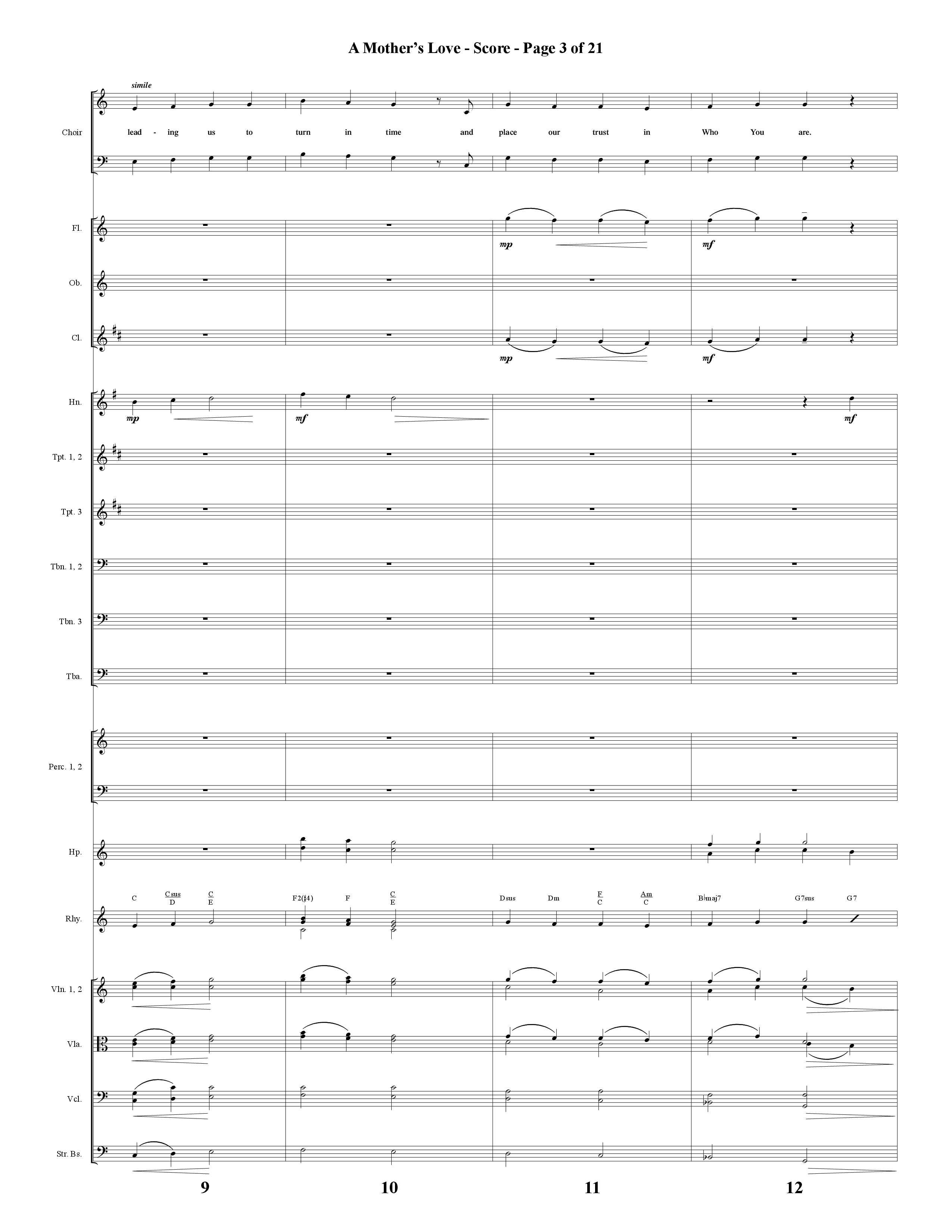 A Mothers Love (Choral Anthem SATB) Conductor's Score (Word Music Choral / Arr. Steve Mauldin)