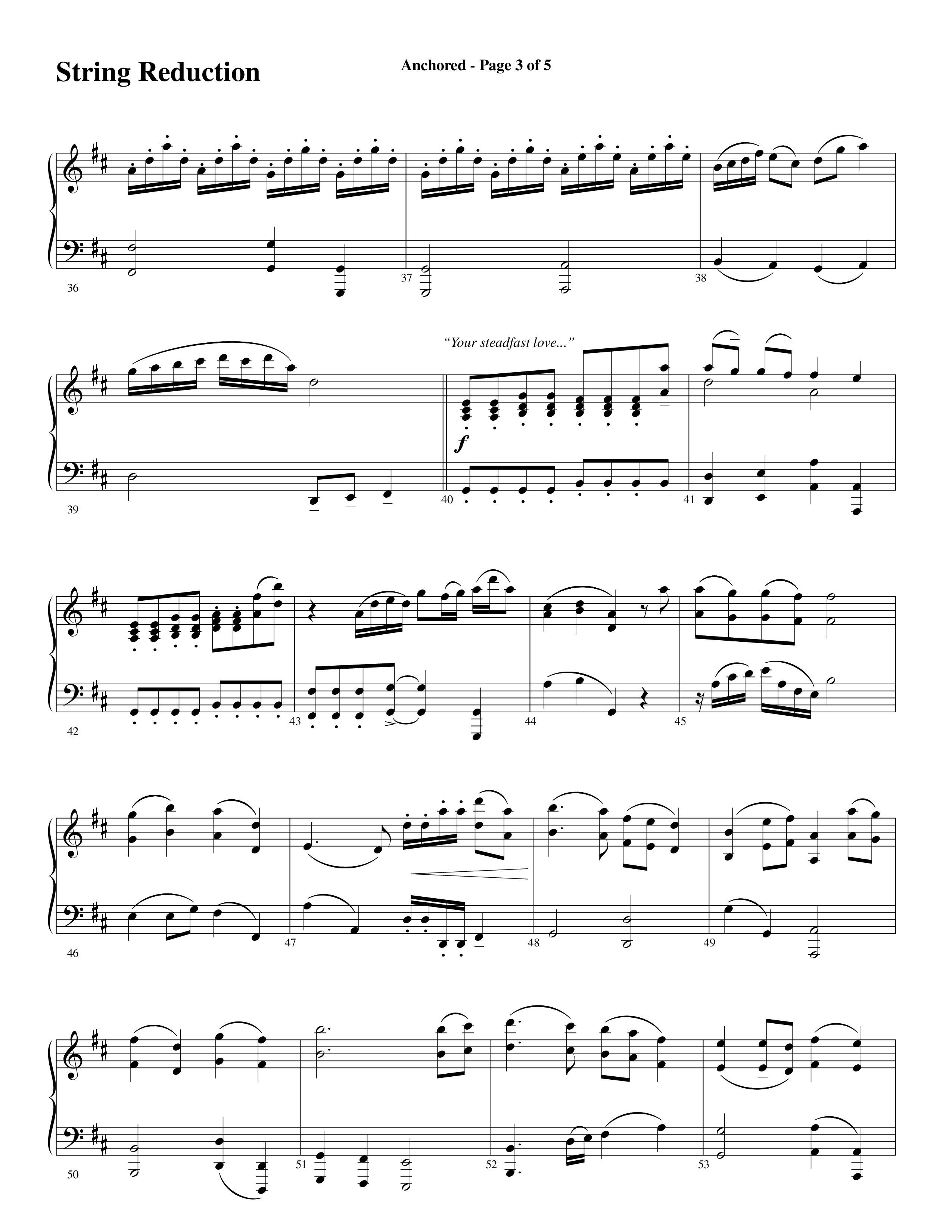 Anchored (Choral Anthem SATB) String Reduction (Word Music Choral / Arr. Joshua Spacht)