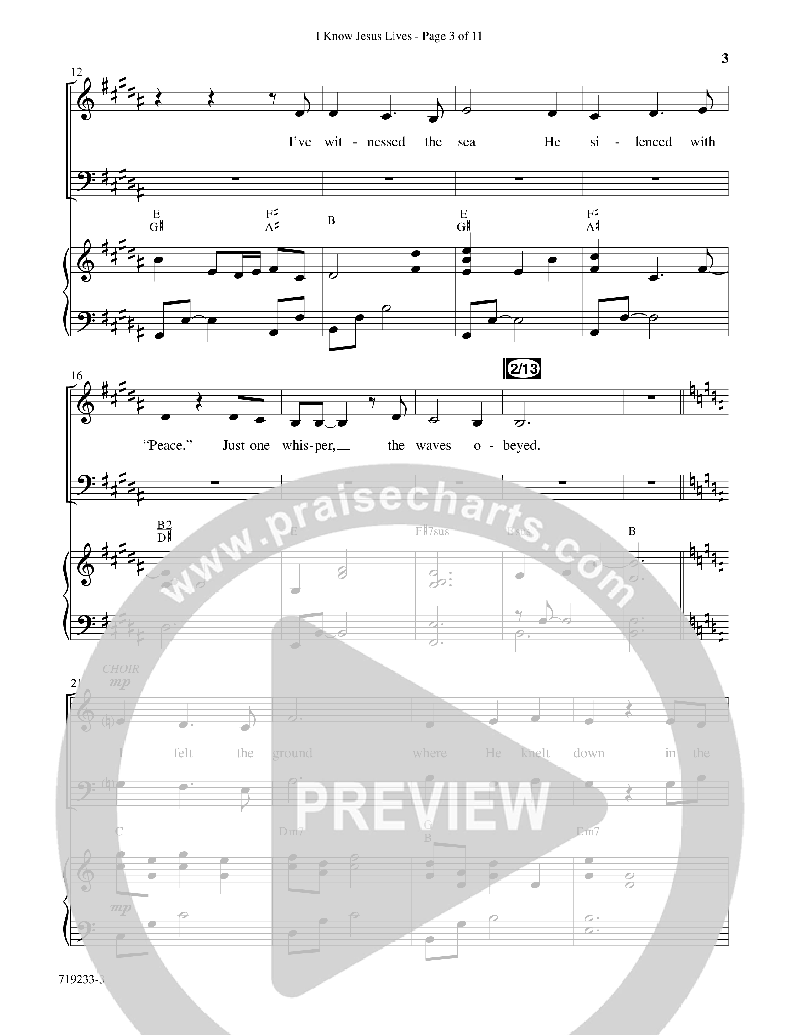 I Know Jesus Lives (Choral Anthem SATB) Anthem (SATB/Piano) (Word Music Choral / Arr. Marty Hamby)