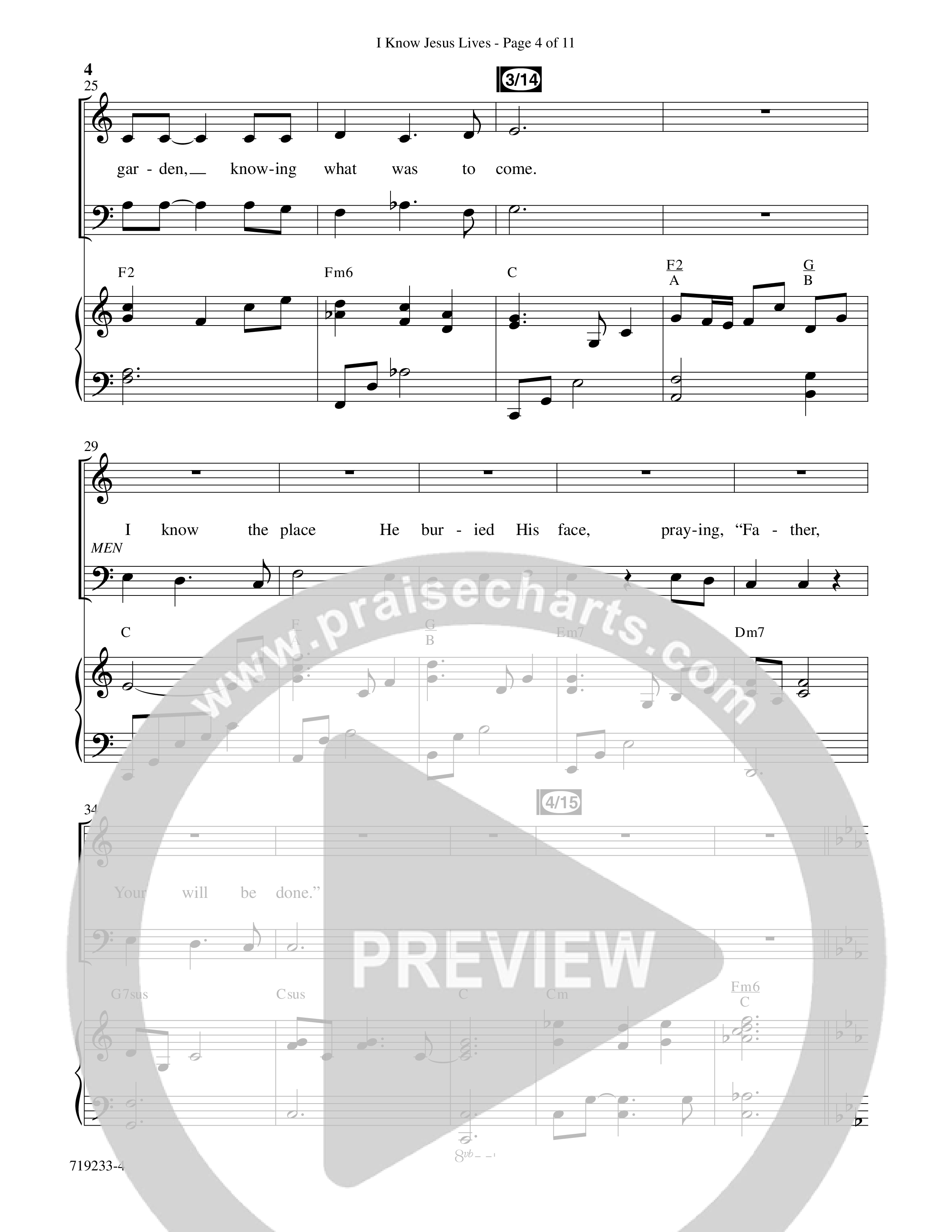 I Know Jesus Lives (Choral Anthem SATB) Anthem (SATB/Piano) (Word Music Choral / Arr. Marty Hamby)