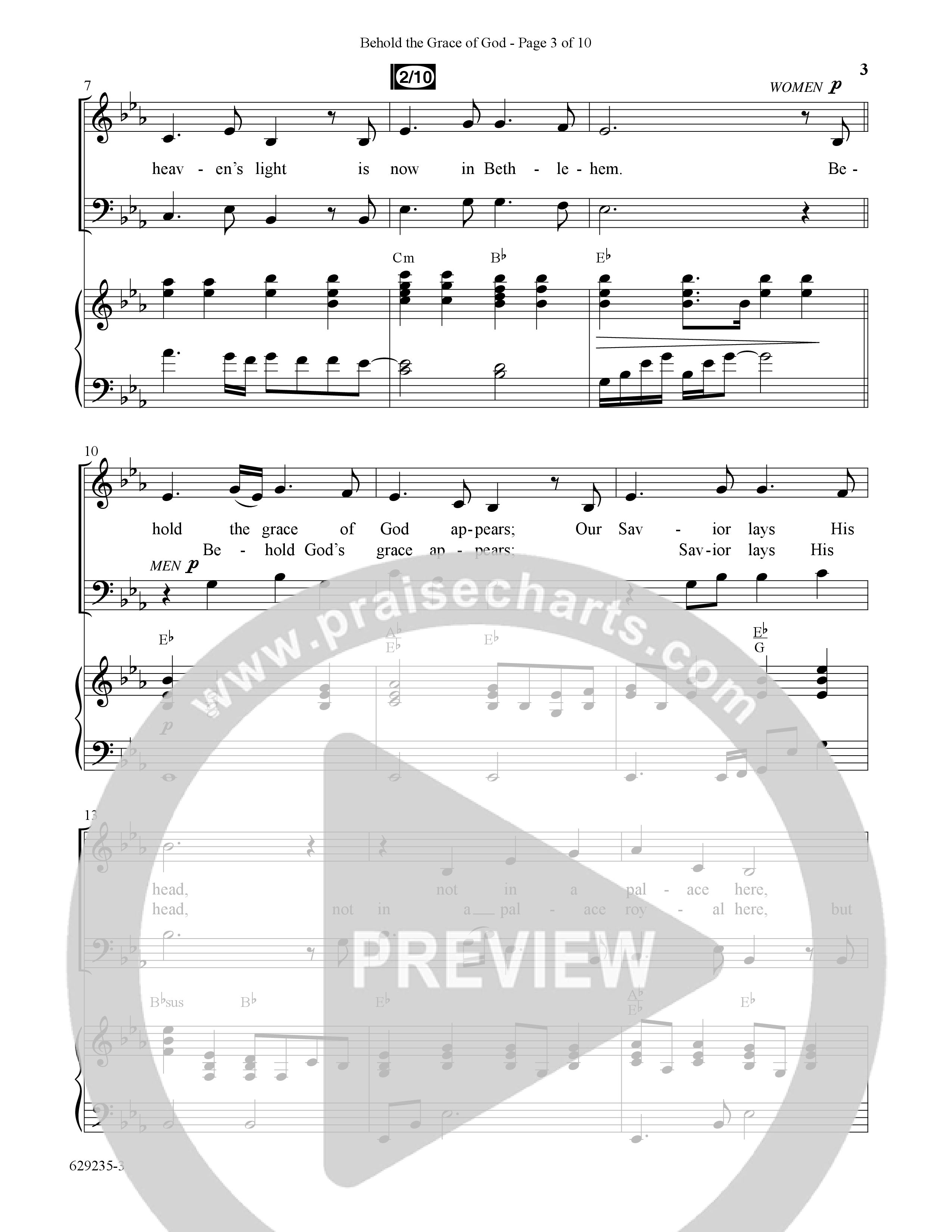 Behold The Grace Of God (Choral Anthem SATB) Anthem (SATB/Piano) (Word Music Choral / Arr. J. Daniel Smith)