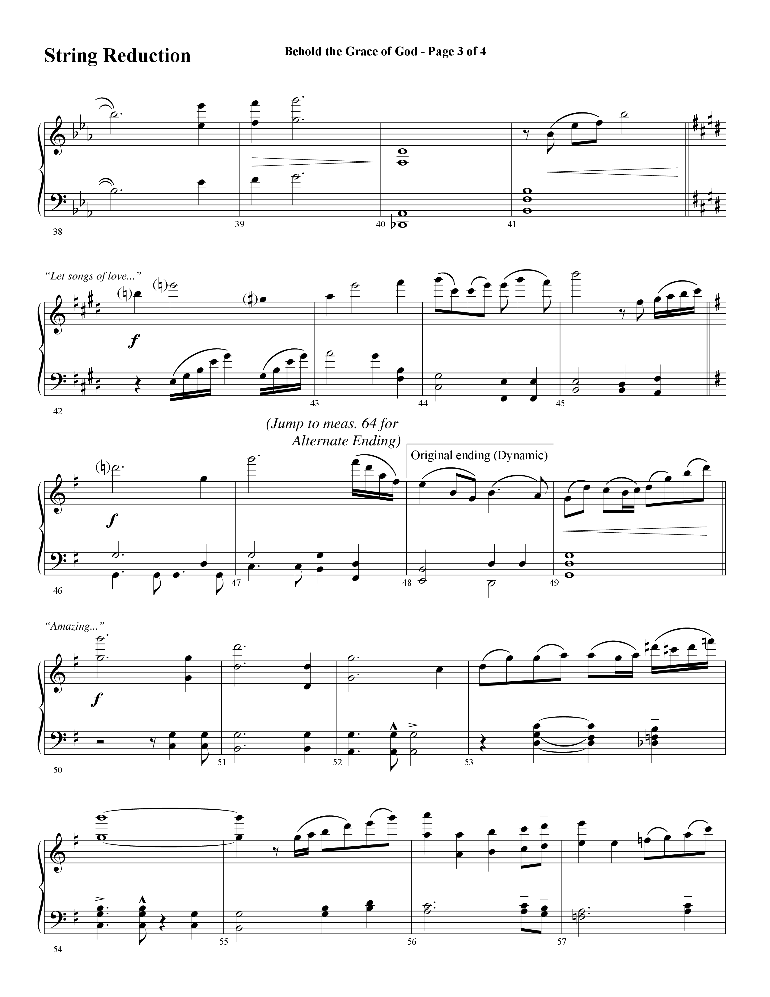 Behold The Grace Of God (Choral Anthem SATB) String Reduction (Word Music Choral / Arr. J. Daniel Smith)