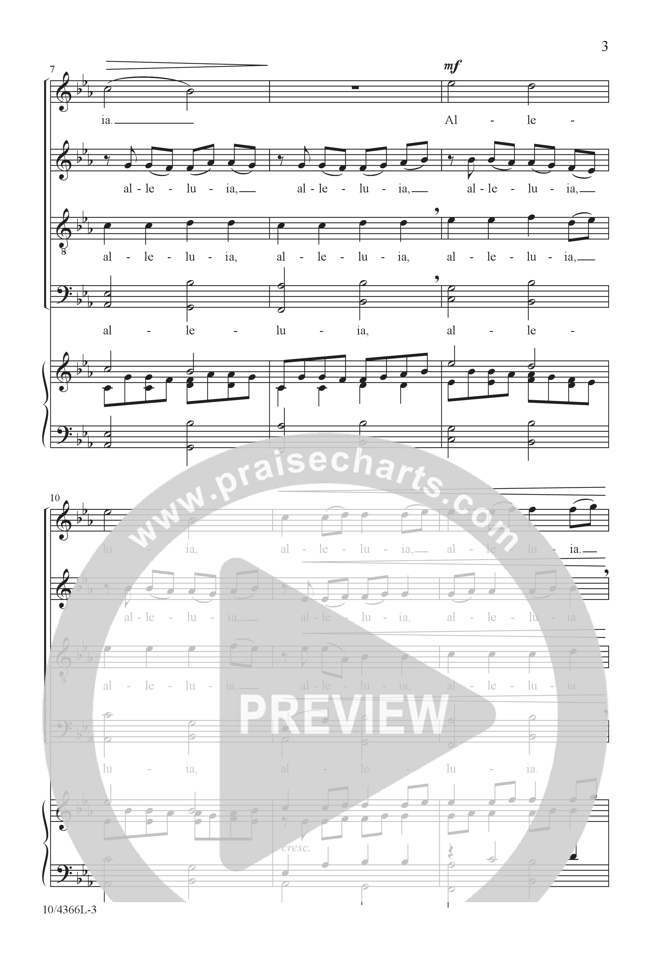 Alleluia (Choral Anthem SATB) Anthem (SATB/Piano) (Lorenz Choral / Arr. Mark Repasky)