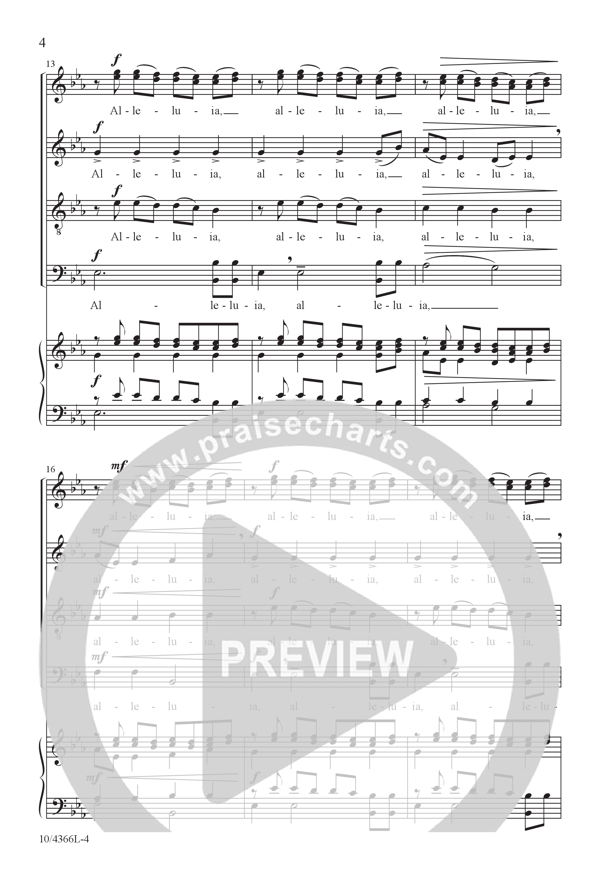 Alleluia (Choral Anthem SATB) Anthem (SATB/Piano) (Lorenz Choral / Arr. Mark Repasky)