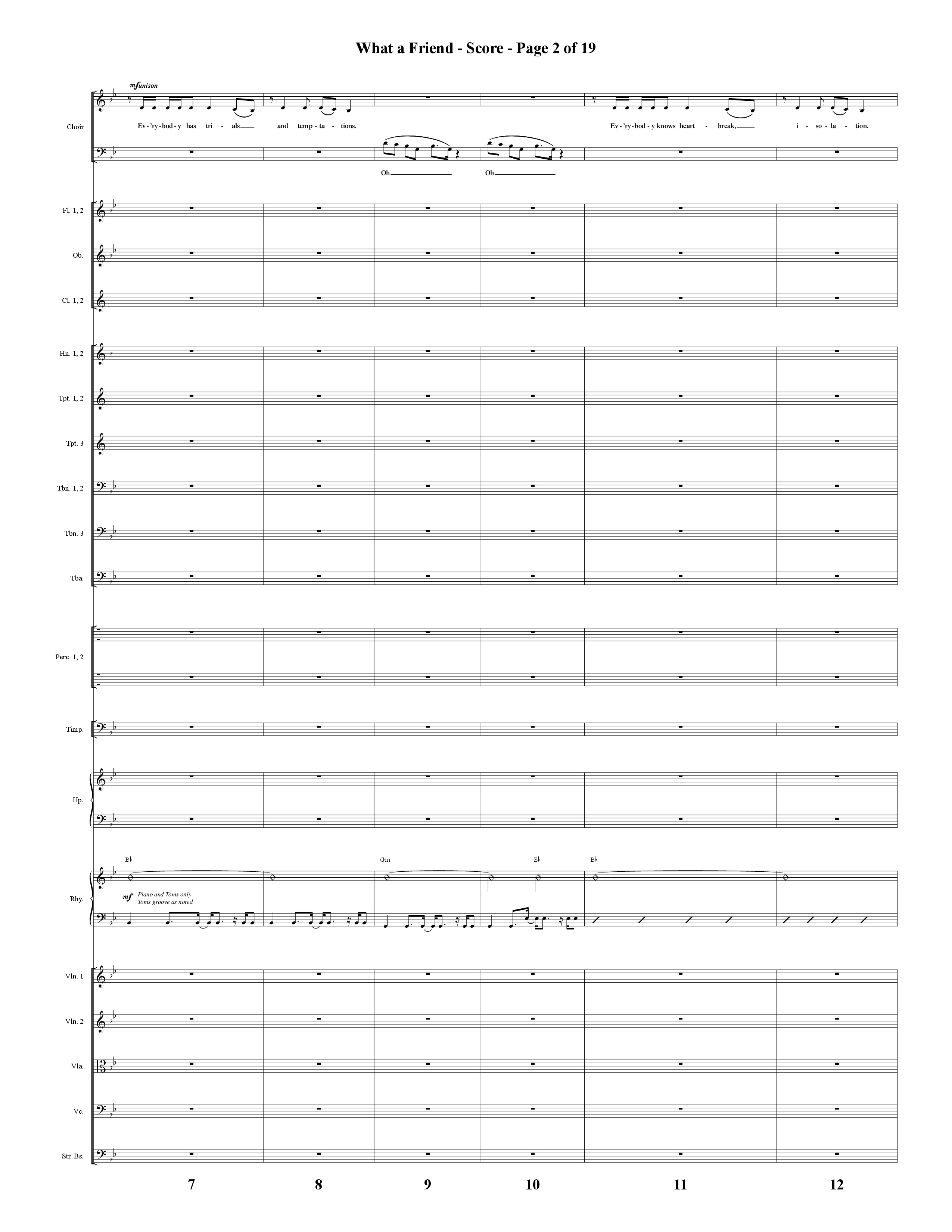 What A Friend (Choral Anthem SATB) Conductor's Score (Word Music Choral / Arr. Daniel Semsen)