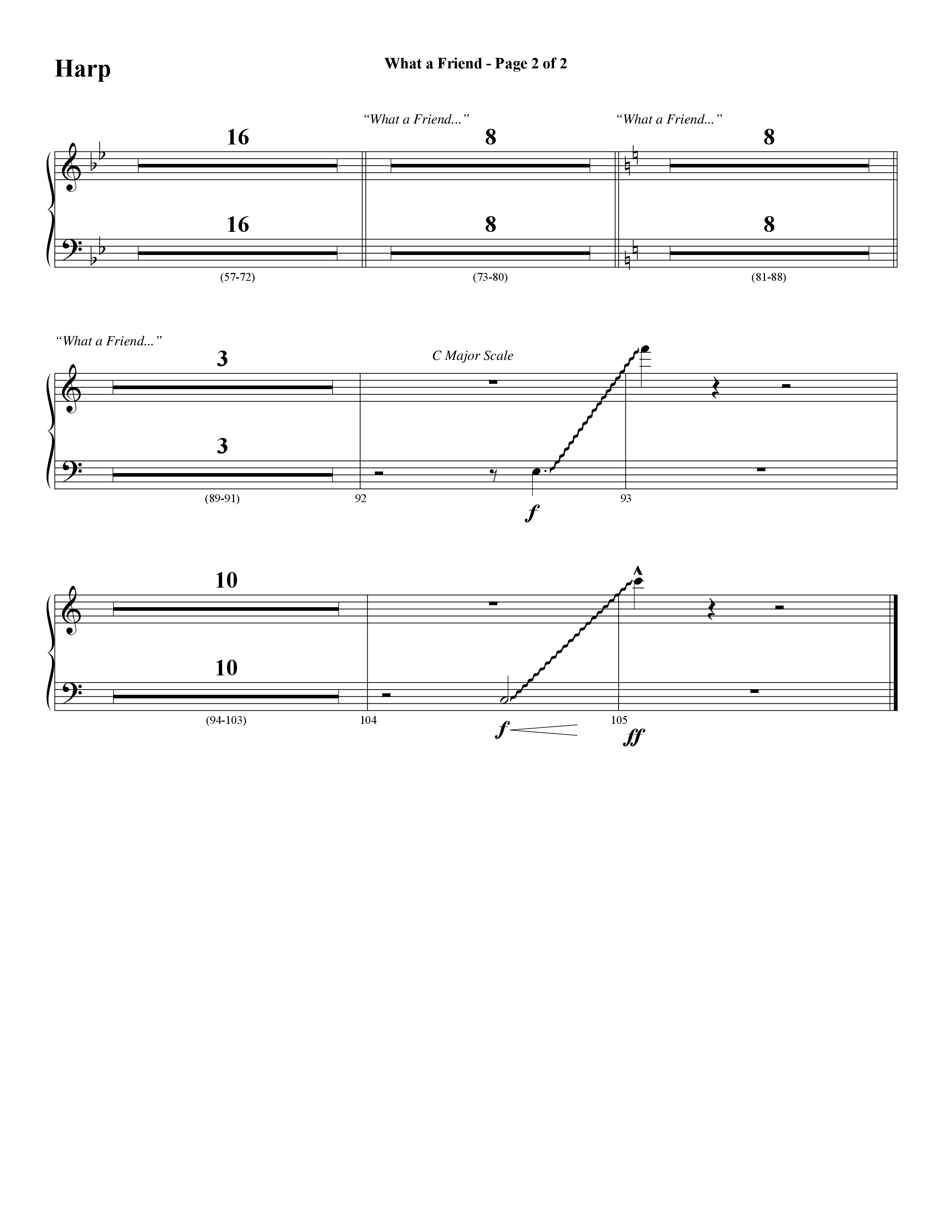 What A Friend (Choral Anthem SATB) Harp (Word Music Choral / Arr. Daniel Semsen)