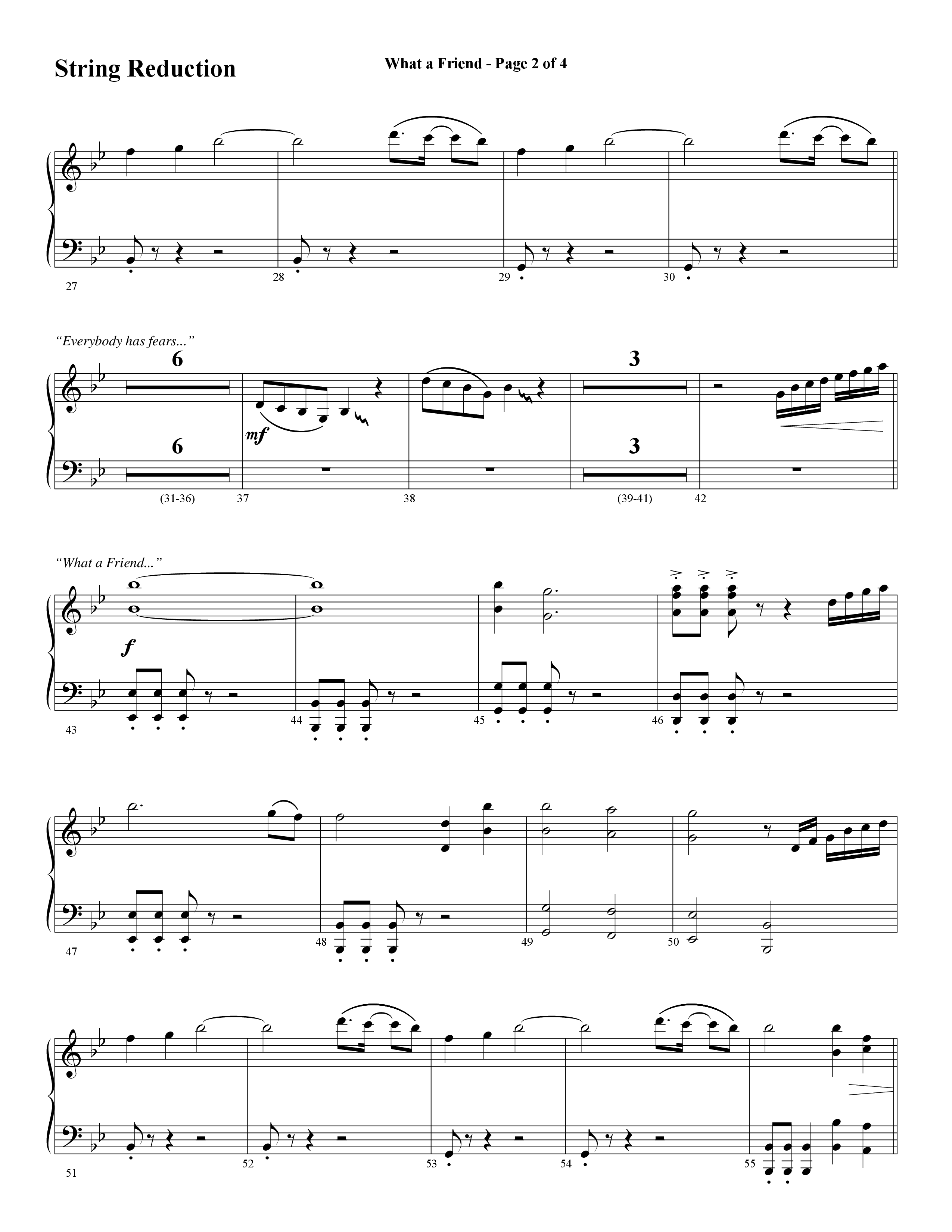 What A Friend (Choral Anthem SATB) String Reduction (Word Music Choral / Arr. Daniel Semsen)