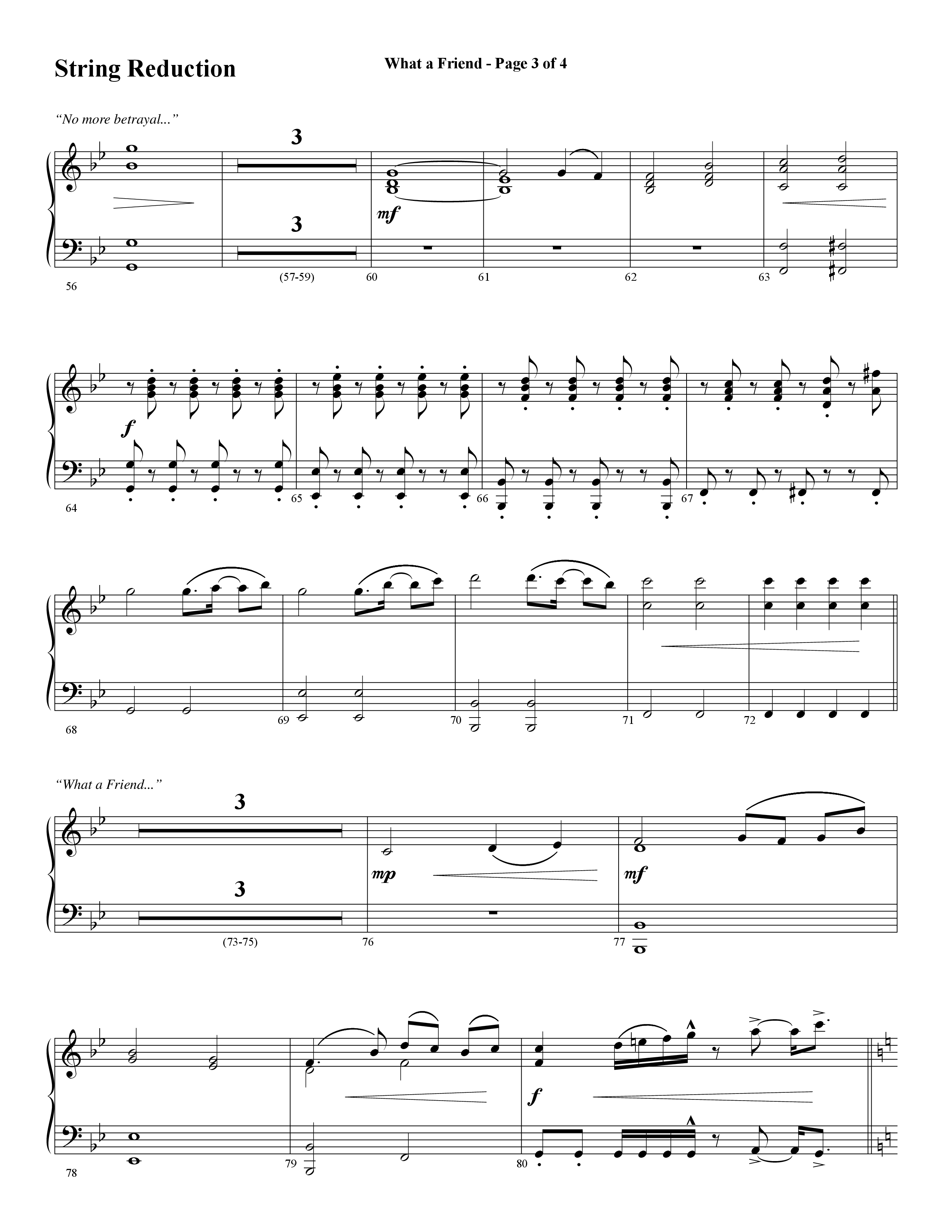 What A Friend (Choral Anthem SATB) String Reduction (Word Music Choral / Arr. Daniel Semsen)