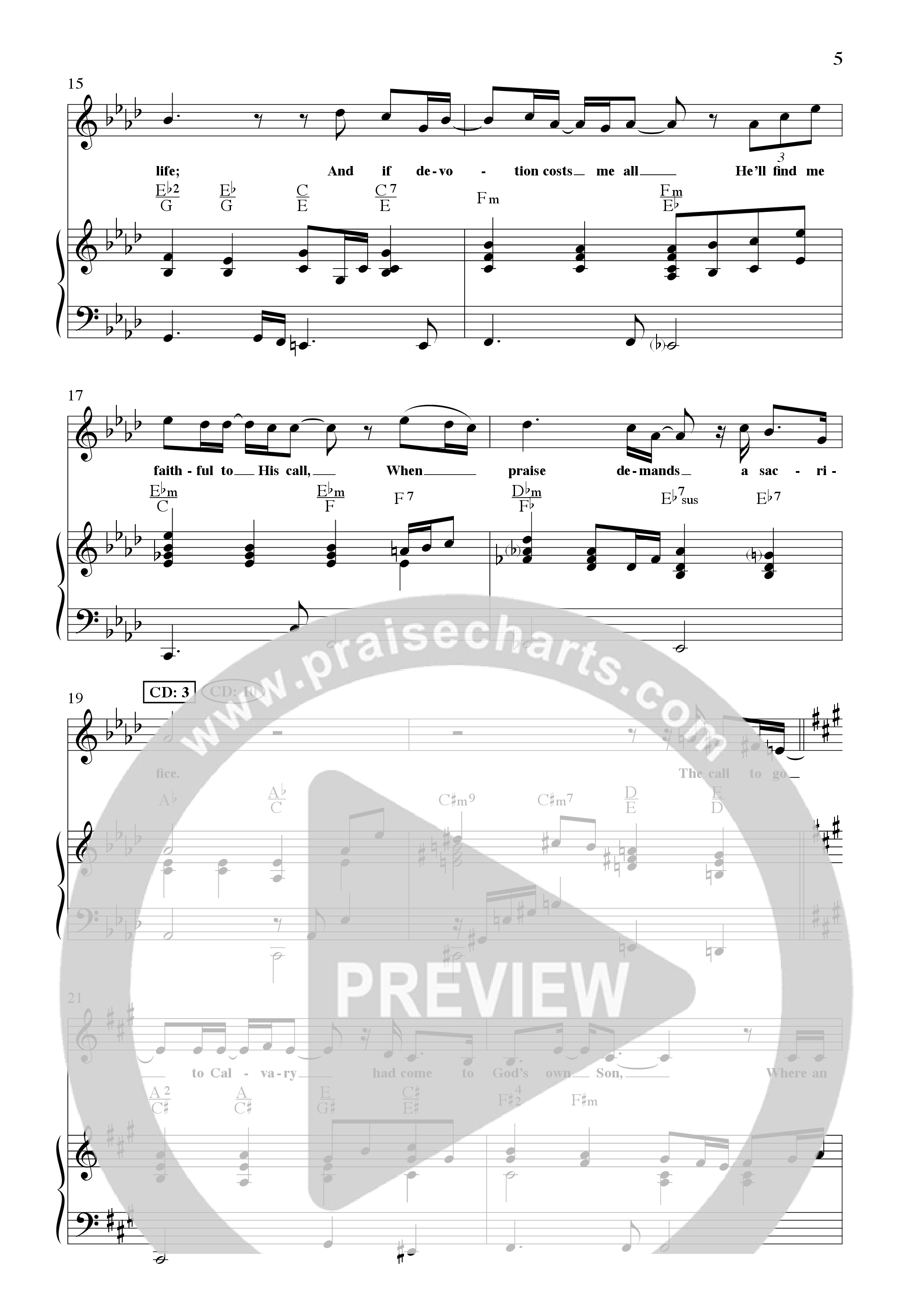 When Praise Demands A Sacrifice (Choral Anthem SATB) Anthem (SATB/Piano) (Lillenas Choral / Arr. Camp Kirkland)