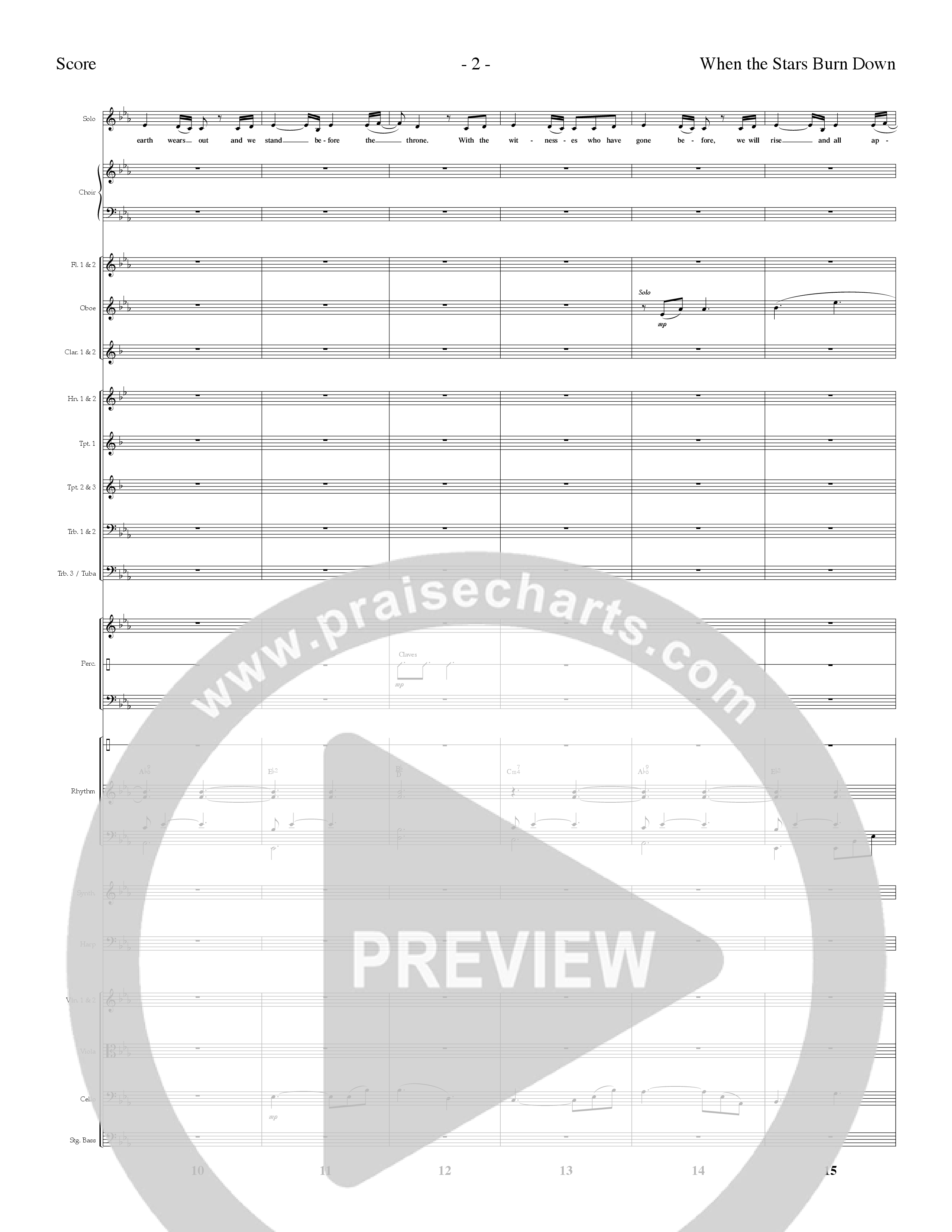 When The Stars Burn Down (Choral Anthem SATB) Conductor's Score (Lillenas Choral / Arr. Gary Rhodes)