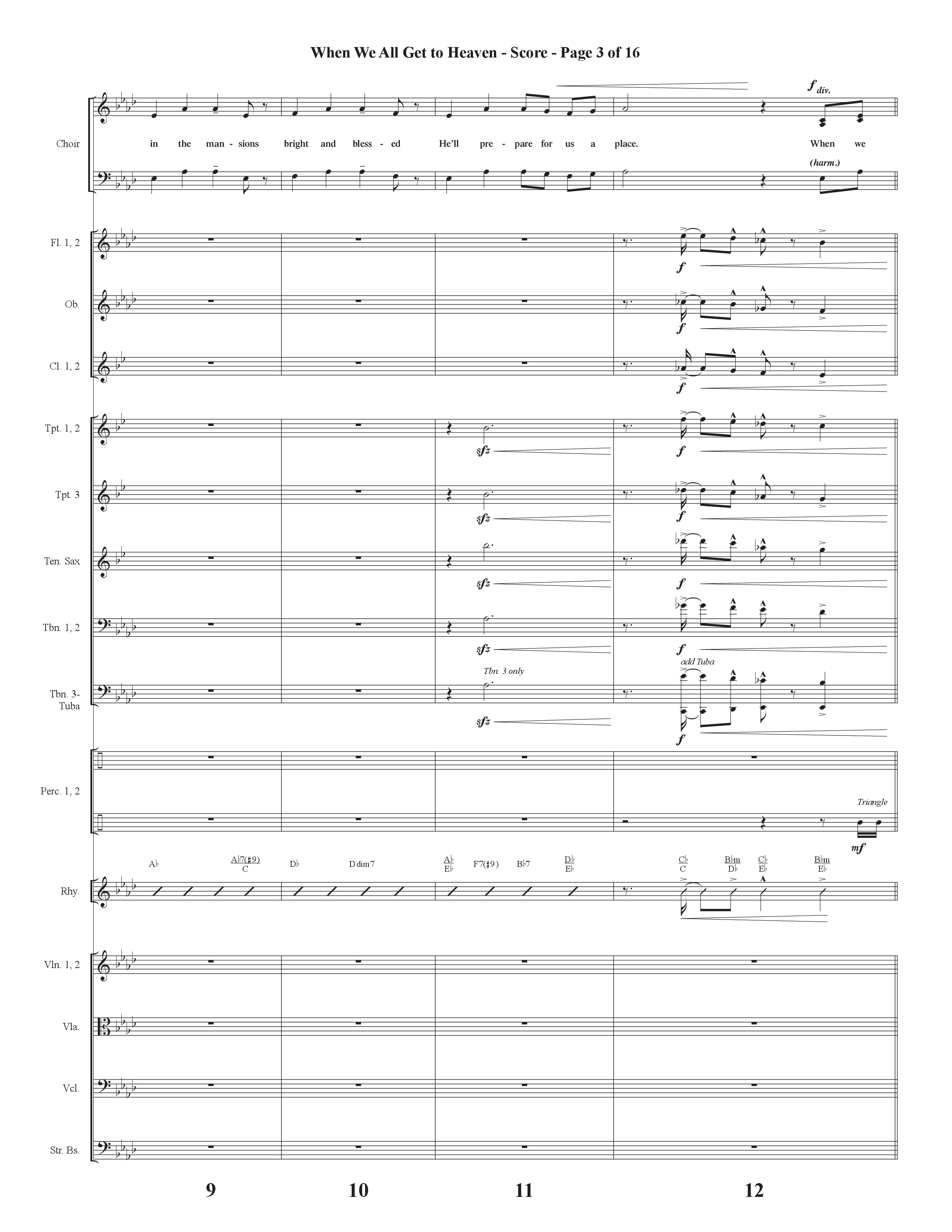 When We All Get To Heaven (Choral Anthem SATB) Orchestration (Word Music Choral / Arr. Cliff Duren)