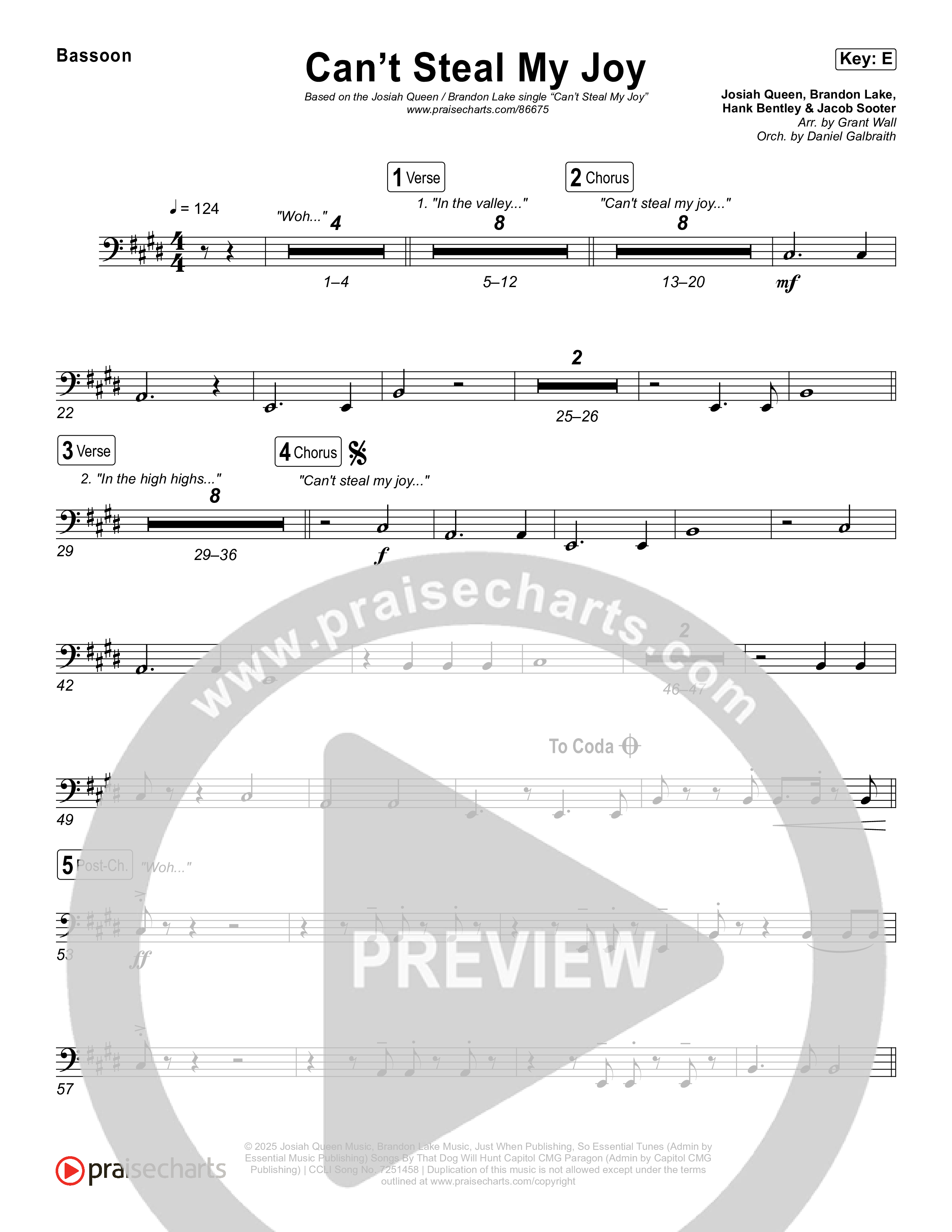 Can't Steal My Joy Bassoon (Josiah Queen)