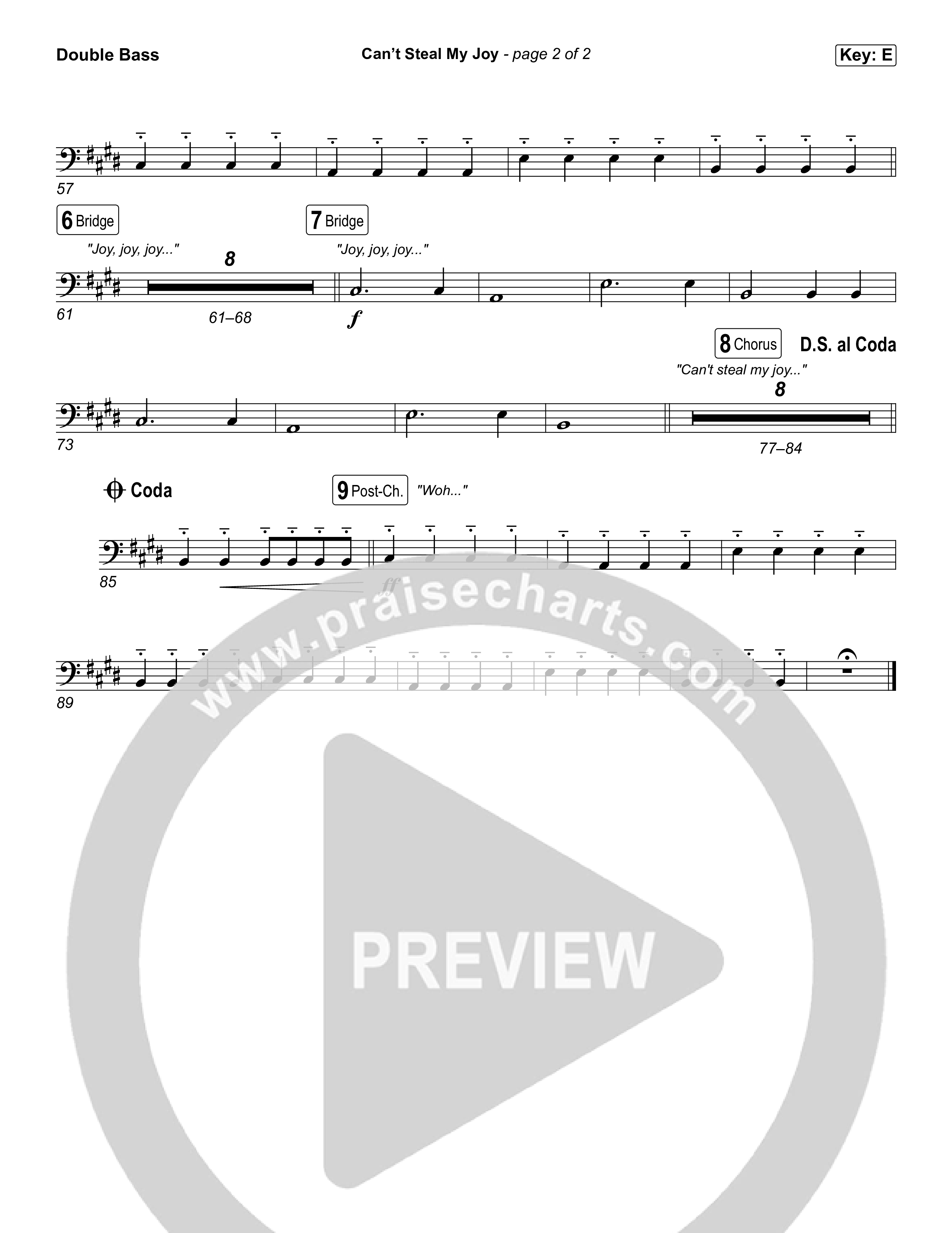 Can't Steal My Joy String Bass (Josiah Queen)