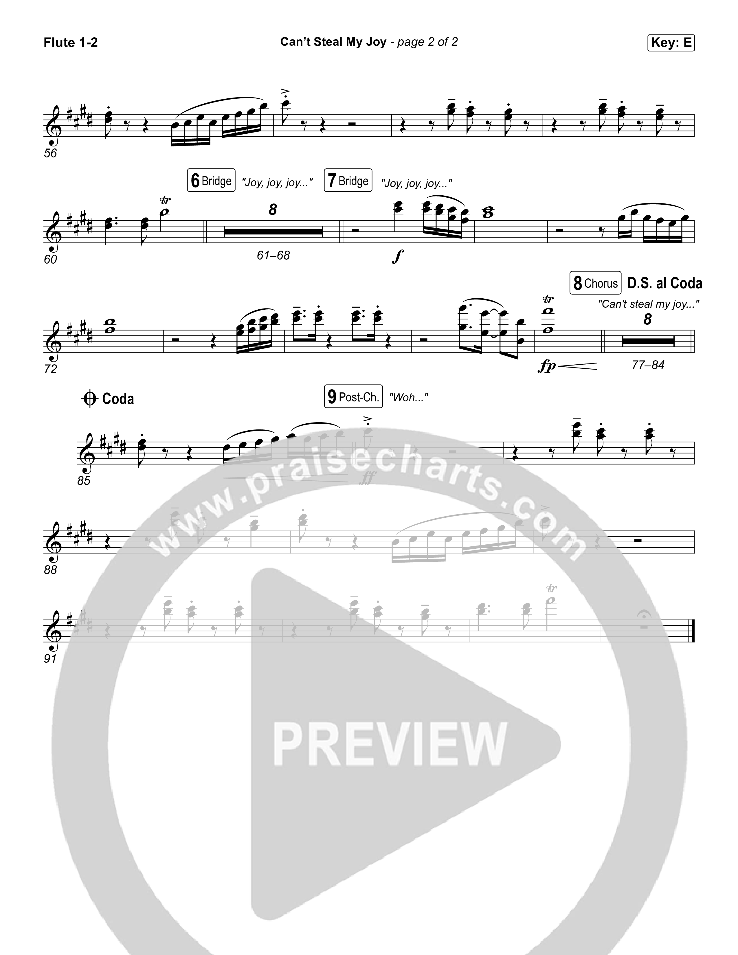 Can't Steal My Joy Flute 1,2 (Josiah Queen)