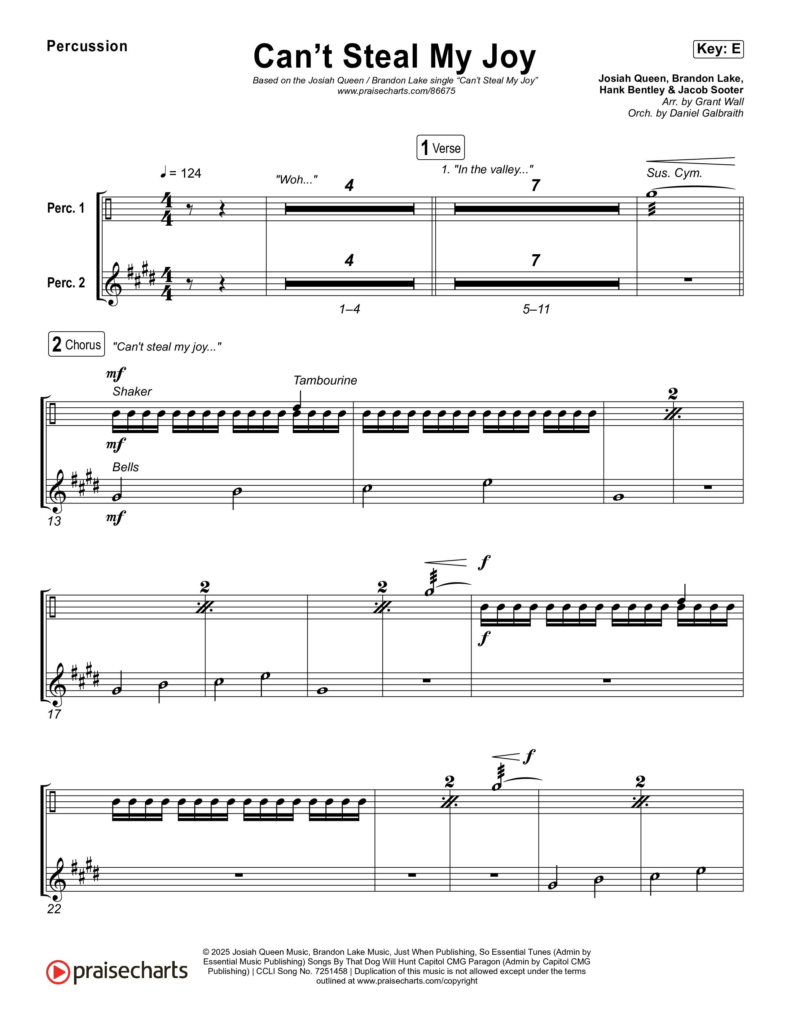 Can't Steal My Joy Percussion (Josiah Queen)