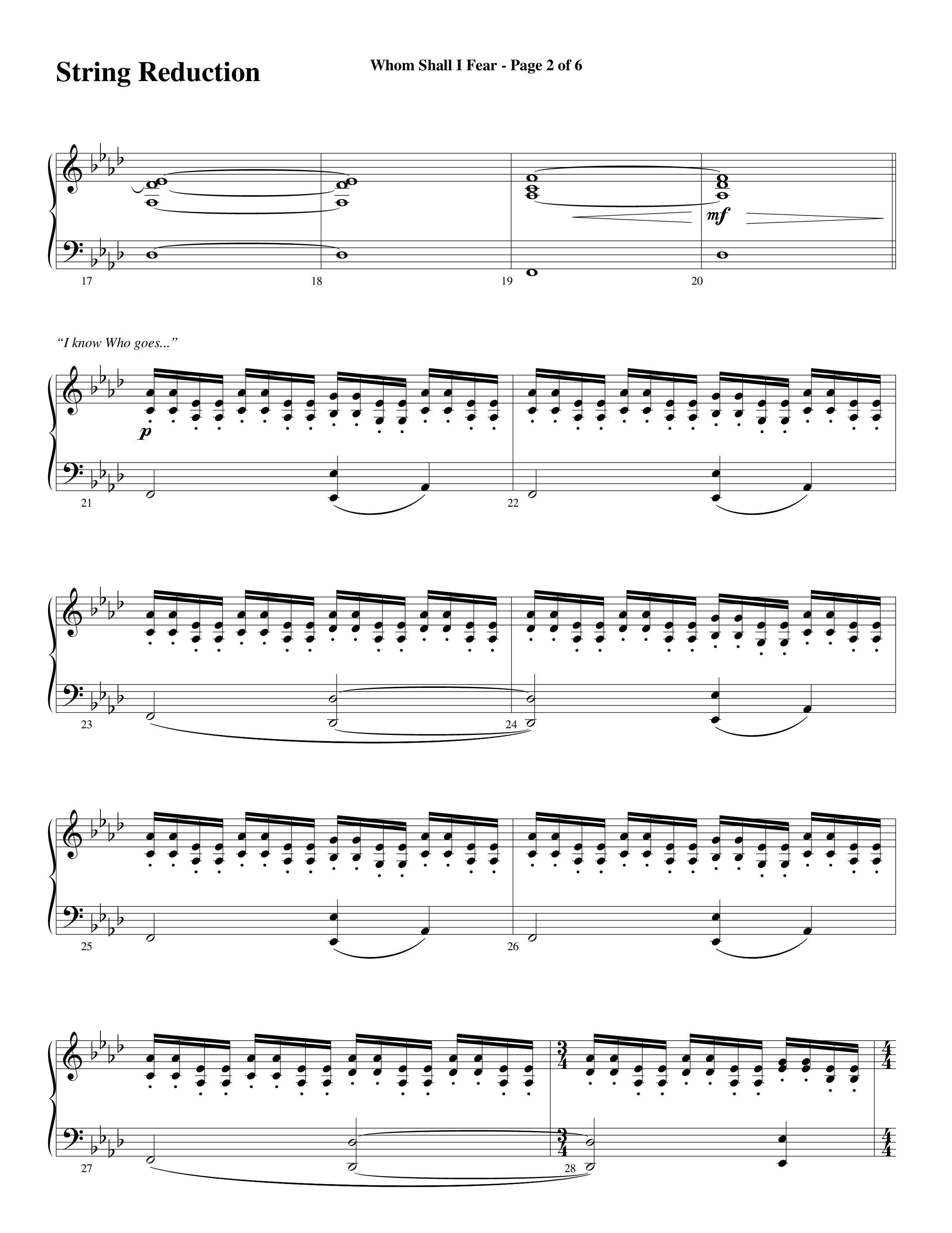 Whom Shall I Fear (God Of Angel Armies) (Choral Anthem SATB) String Reduction (Word Music Choral / Arr. Daniel Semsen)