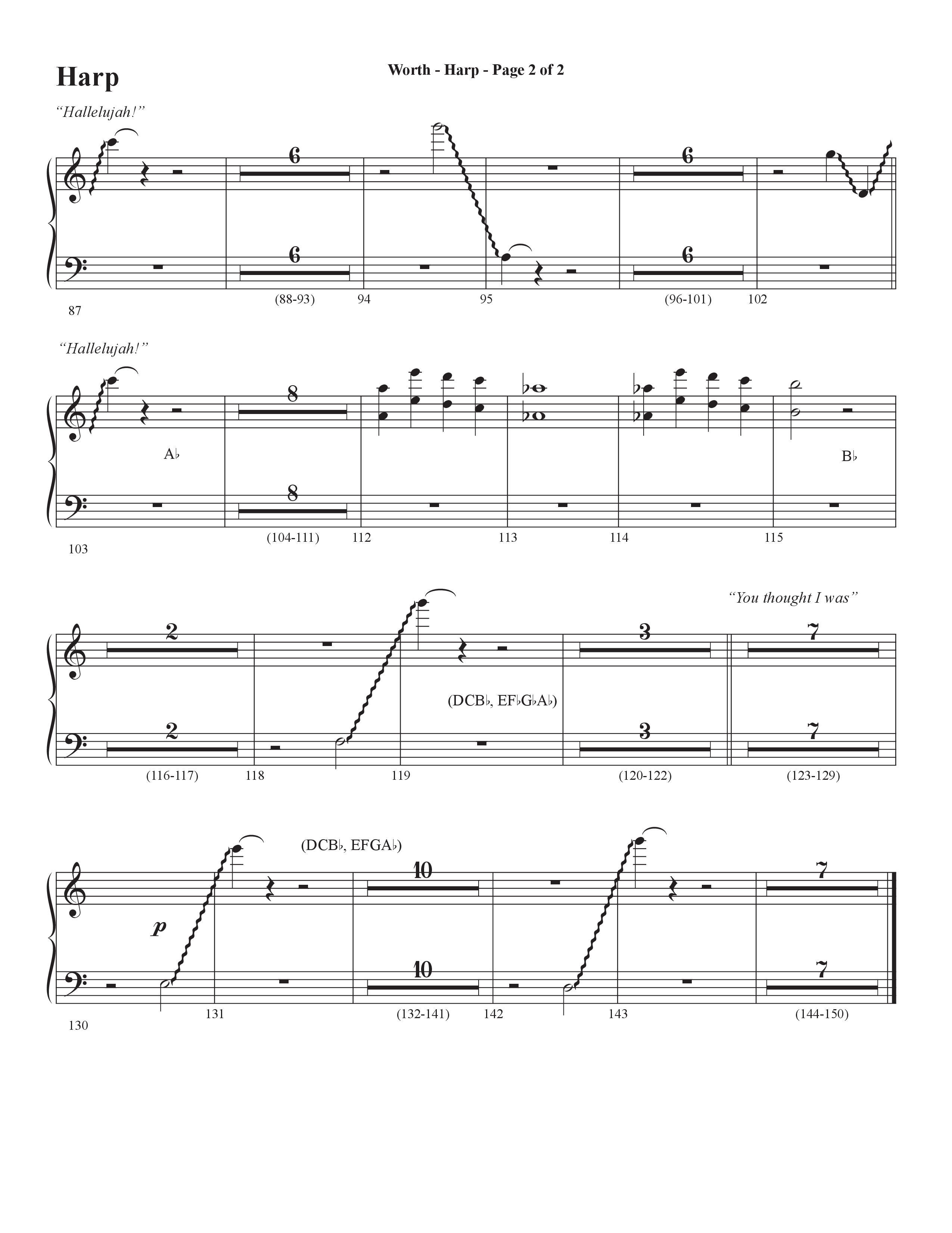 Worth (Choral Anthem SATB) Harp (Word Music Choral / Arr. Bradley Knight)