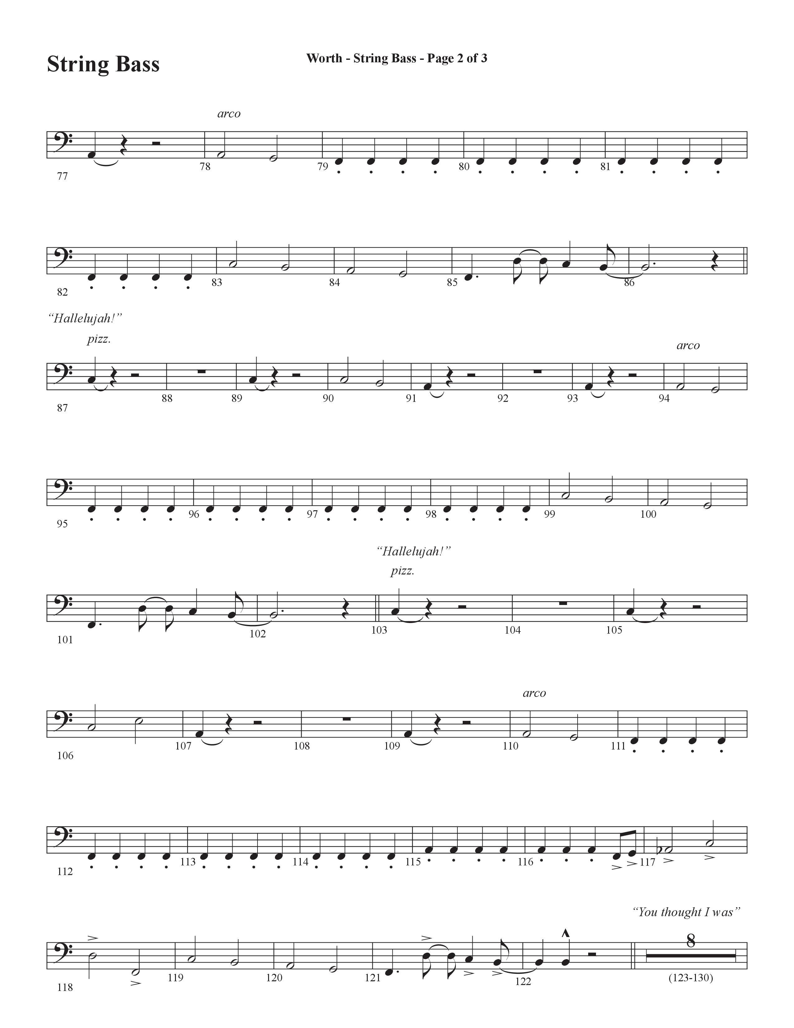 Worth (Choral Anthem SATB) String Bass (Word Music Choral / Arr. Bradley Knight)