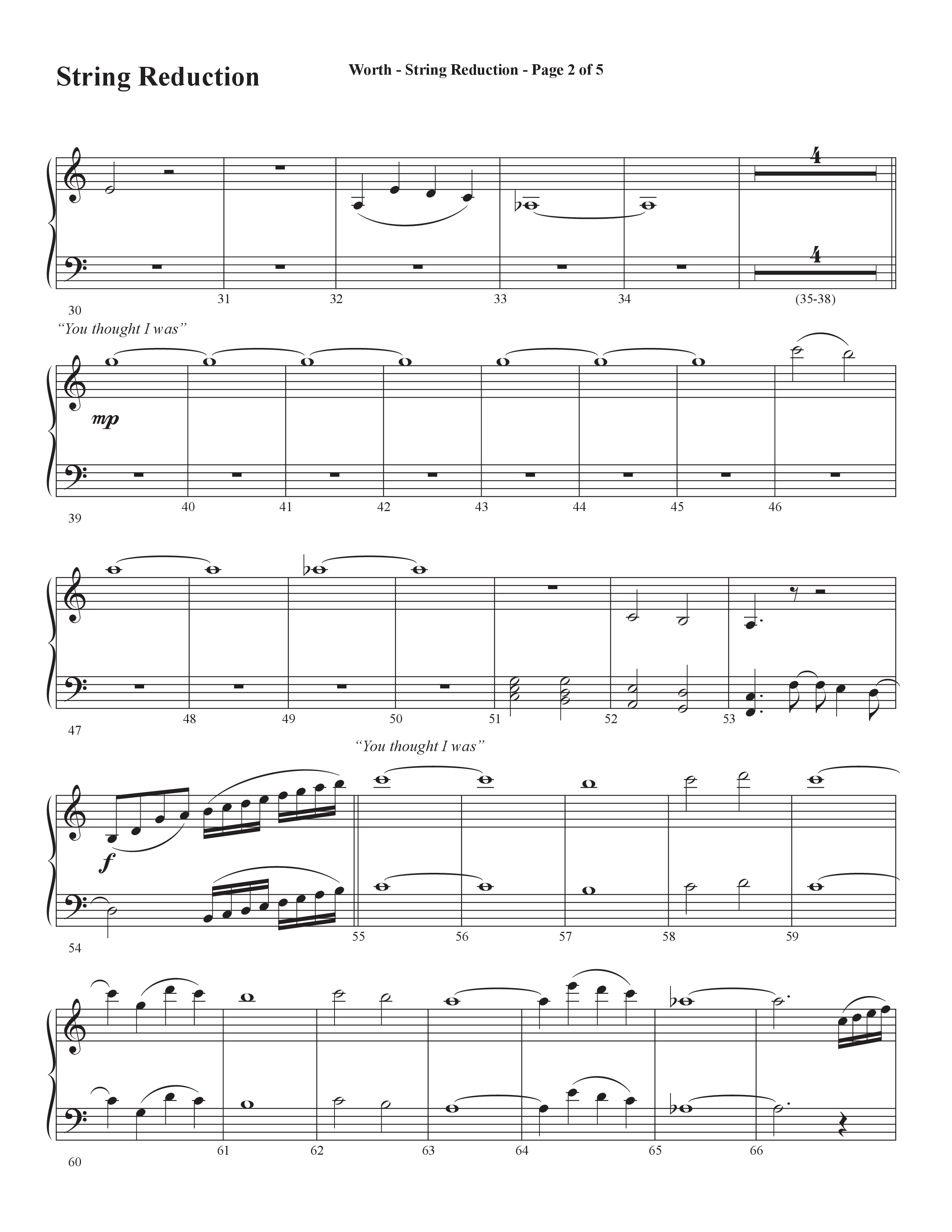 Worth (Choral Anthem SATB) String Reduction (Word Music Choral / Arr. Bradley Knight)