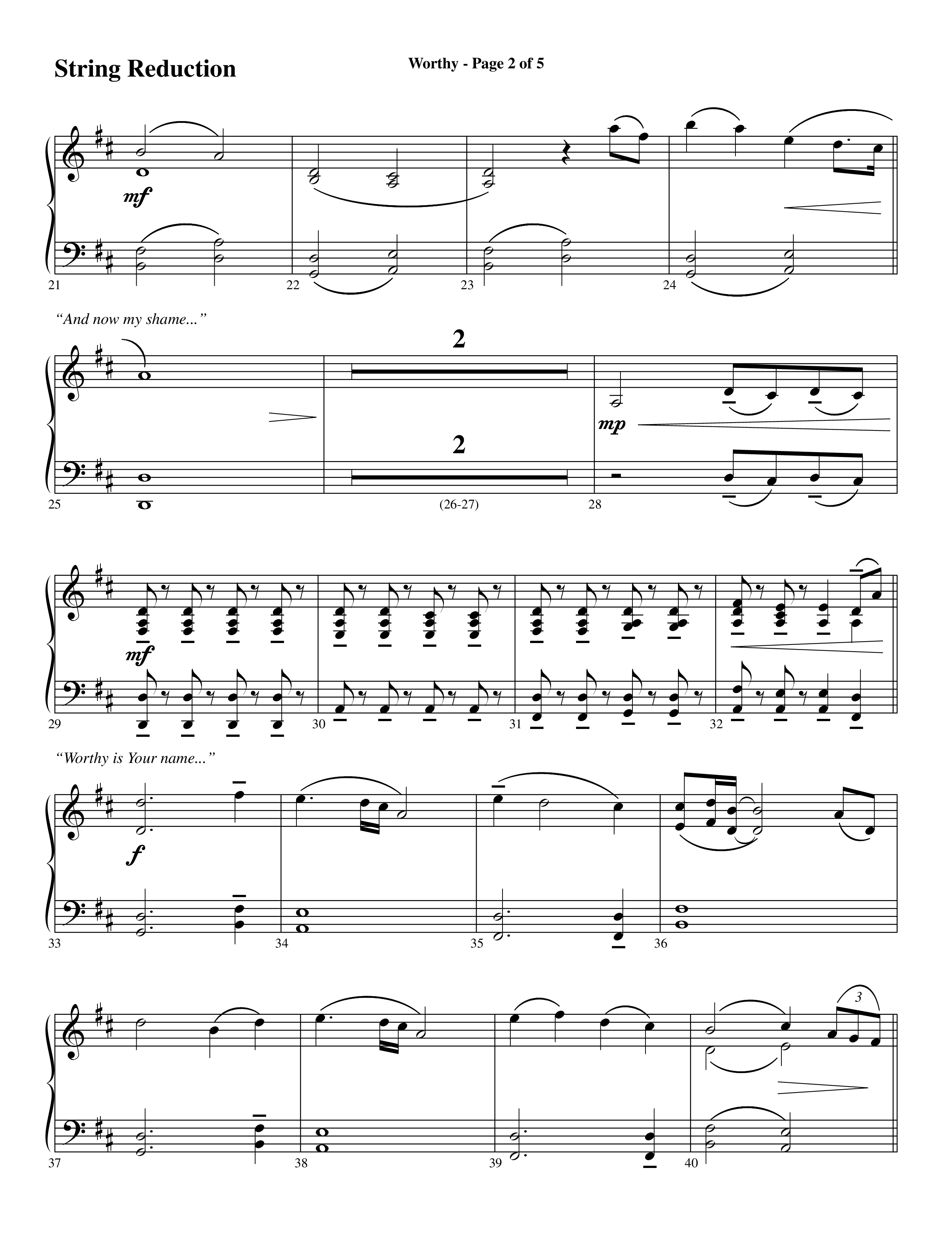 Worthy (Choral Anthem SATB) String Reduction (Word Music Choral / Arr. Cliff Duren)