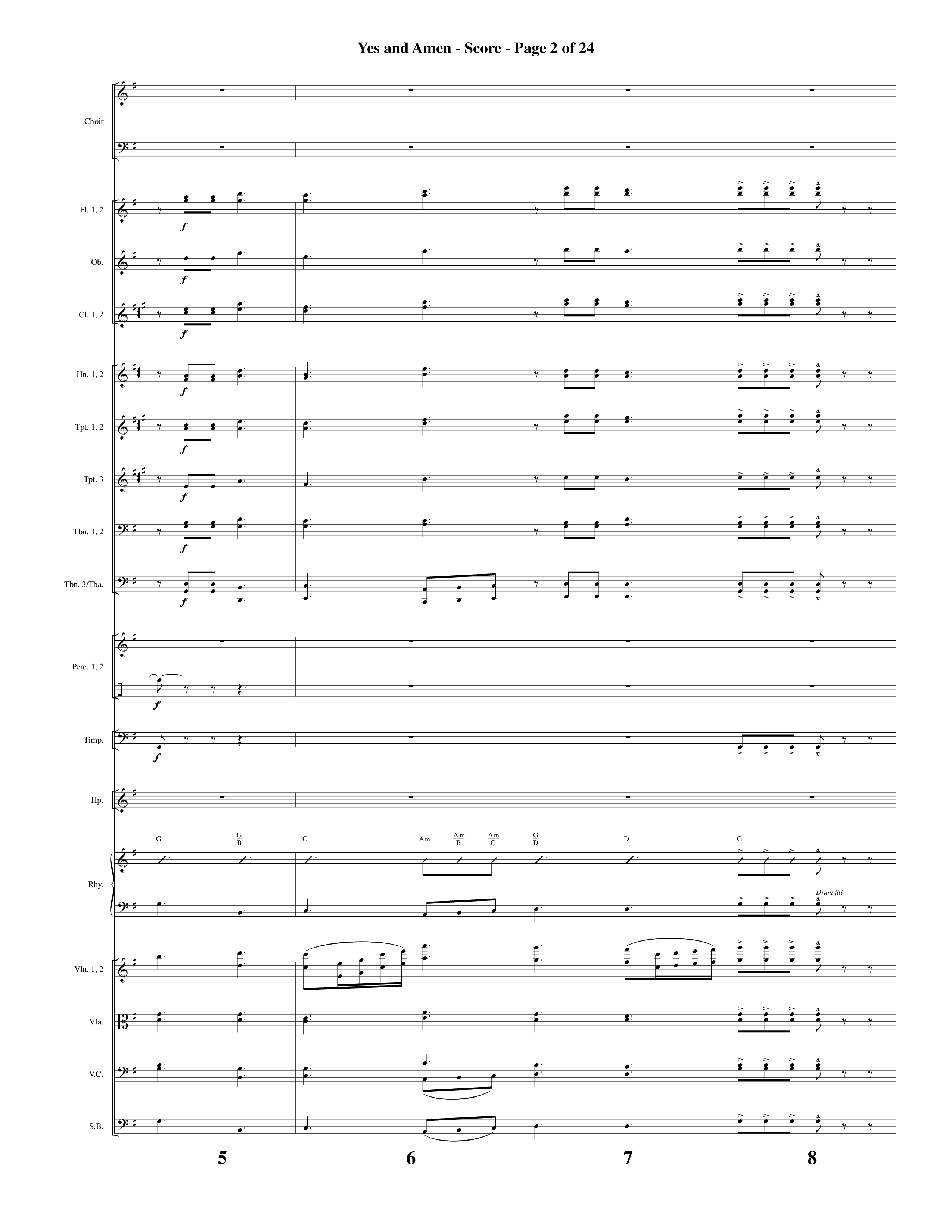 Yes and Amen (Choral Anthem SATB) Conductor's Score (Lorenz Choral / Arr. Marty Hamby)