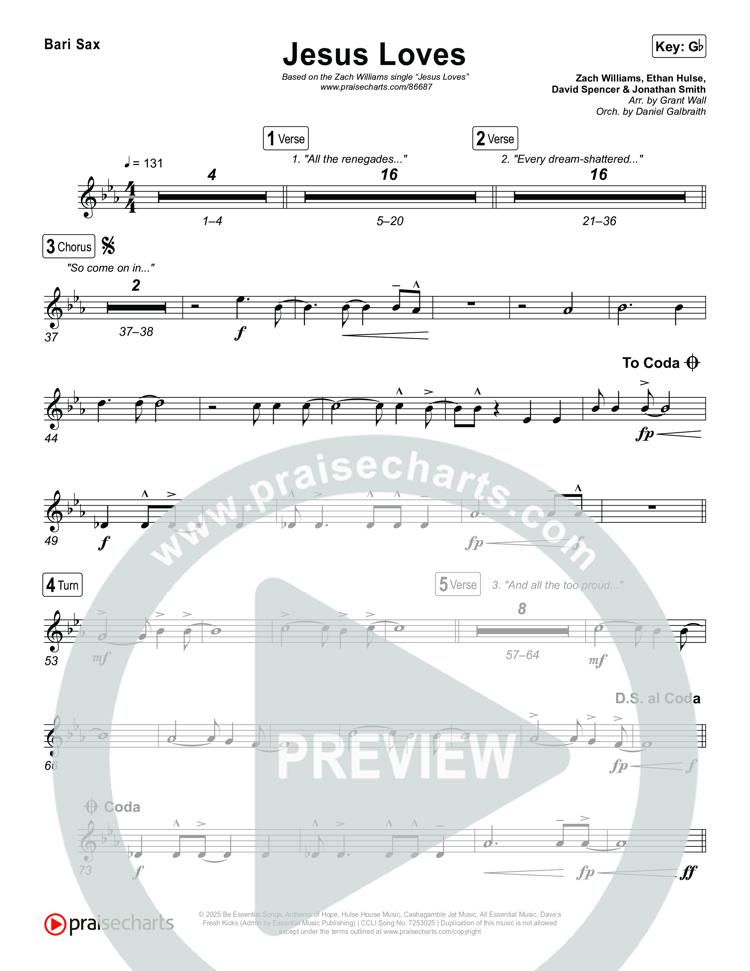 Jesus Loves Bari Sax (Zach Williams)