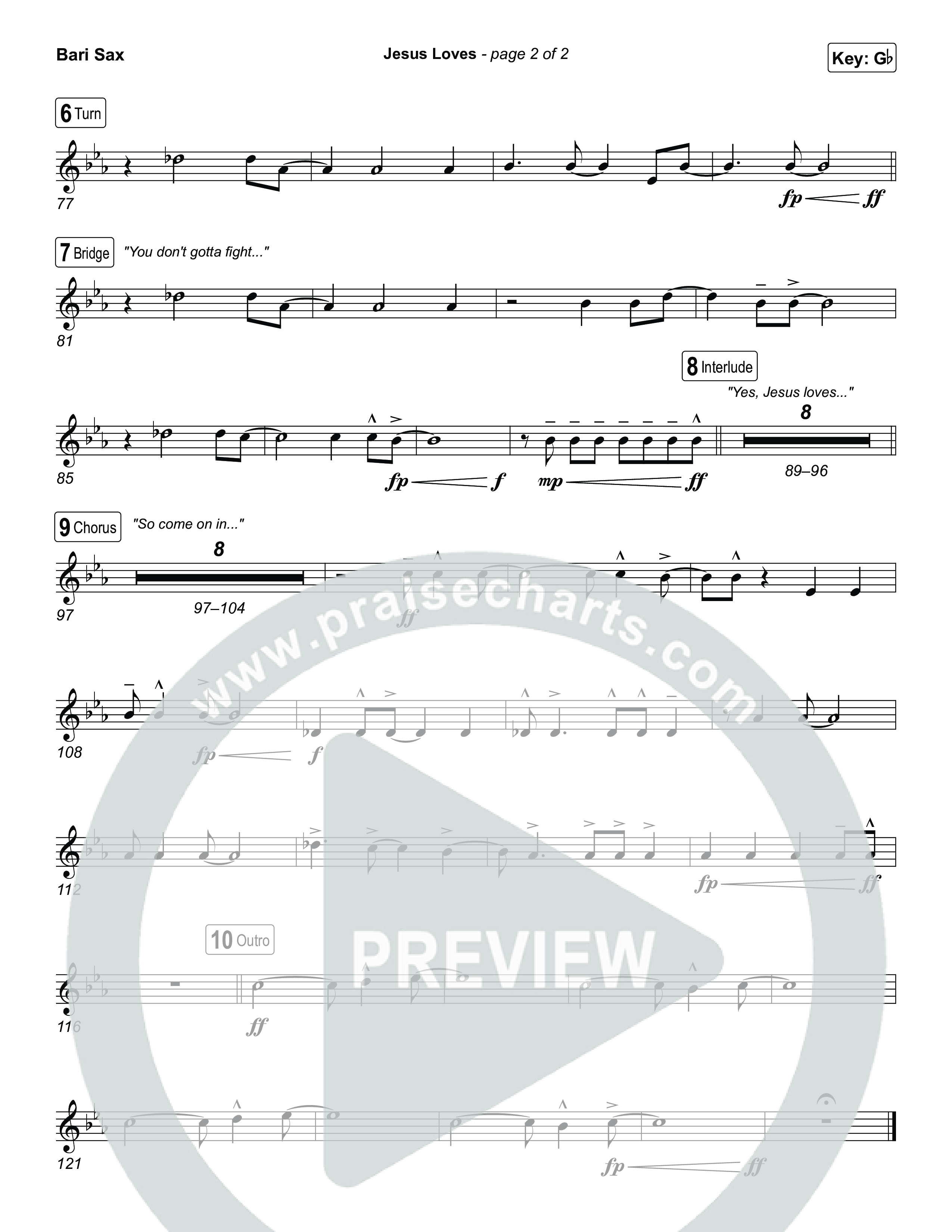 Jesus Loves Bari Sax (Zach Williams)