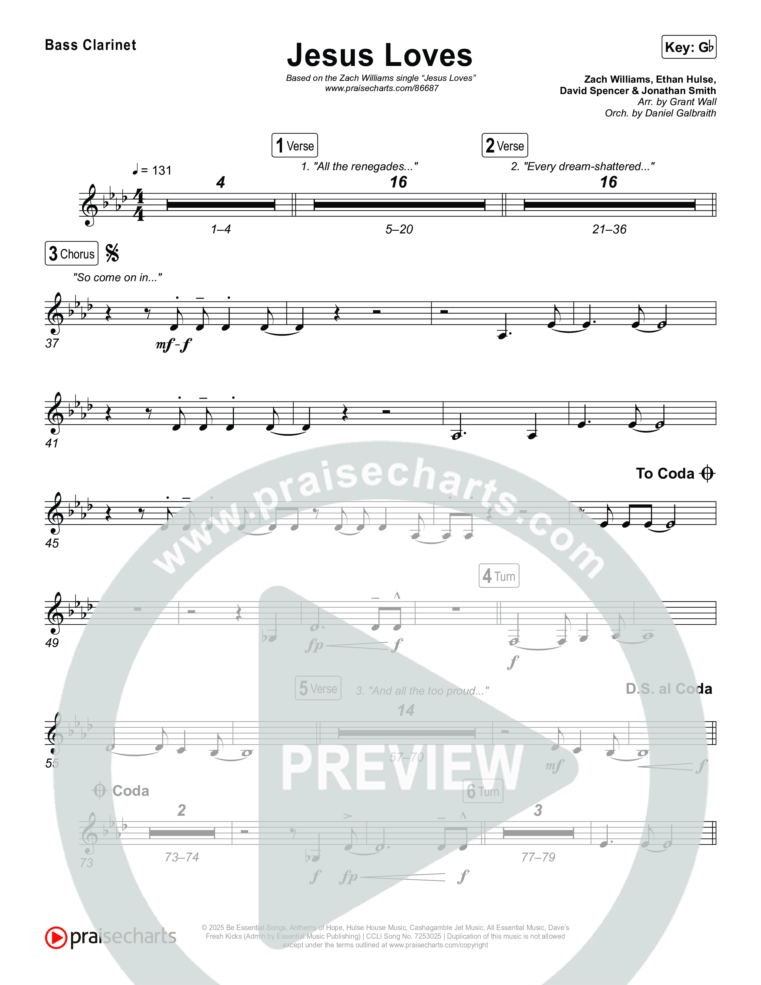 Jesus Loves Bass Clarinet (Zach Williams)