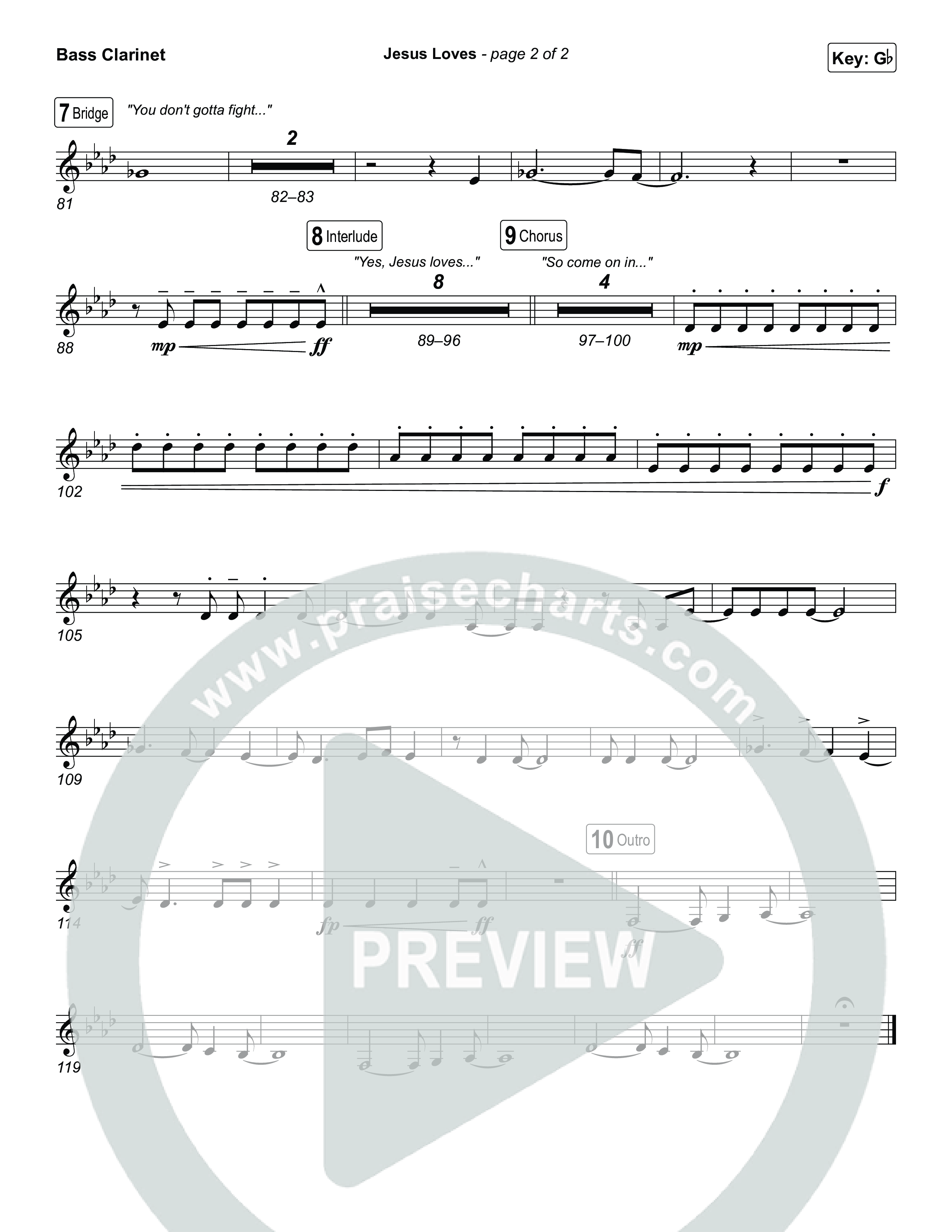 Jesus Loves Bass Clarinet (Zach Williams)