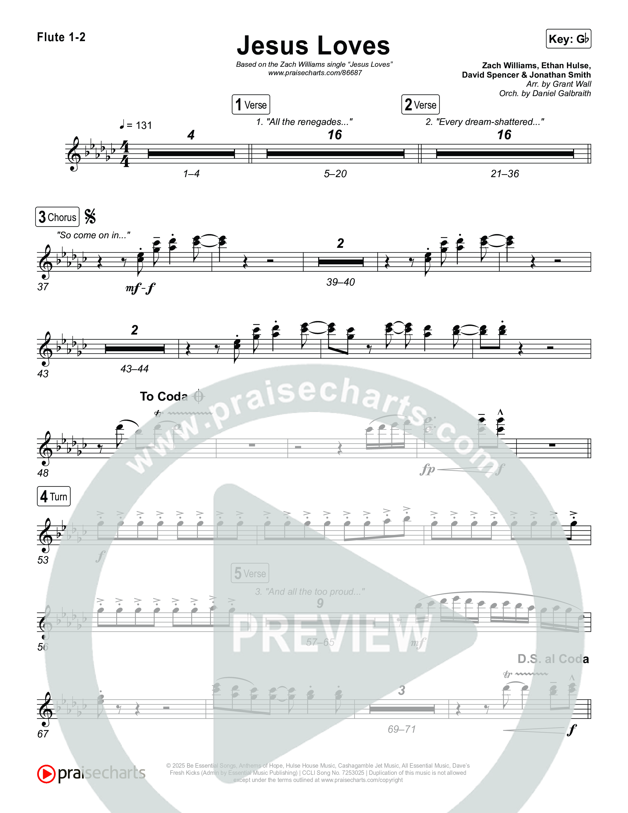 Jesus Loves Flute 1,2 (Zach Williams)