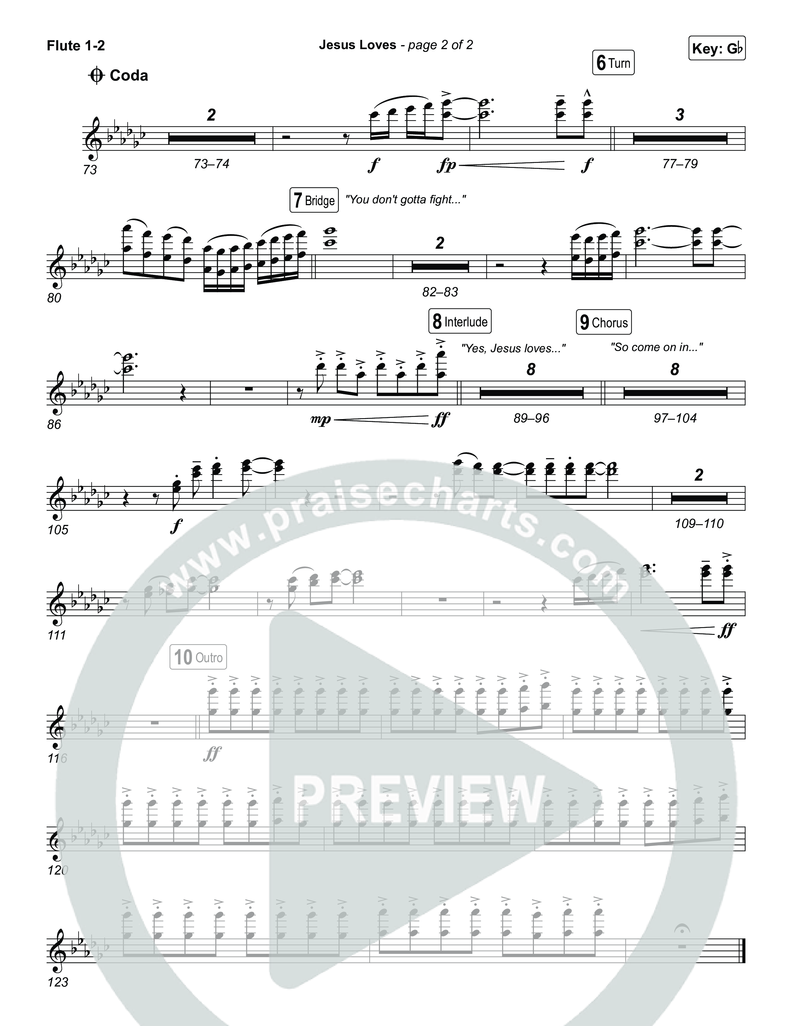 Jesus Loves Flute 1,2 (Zach Williams)