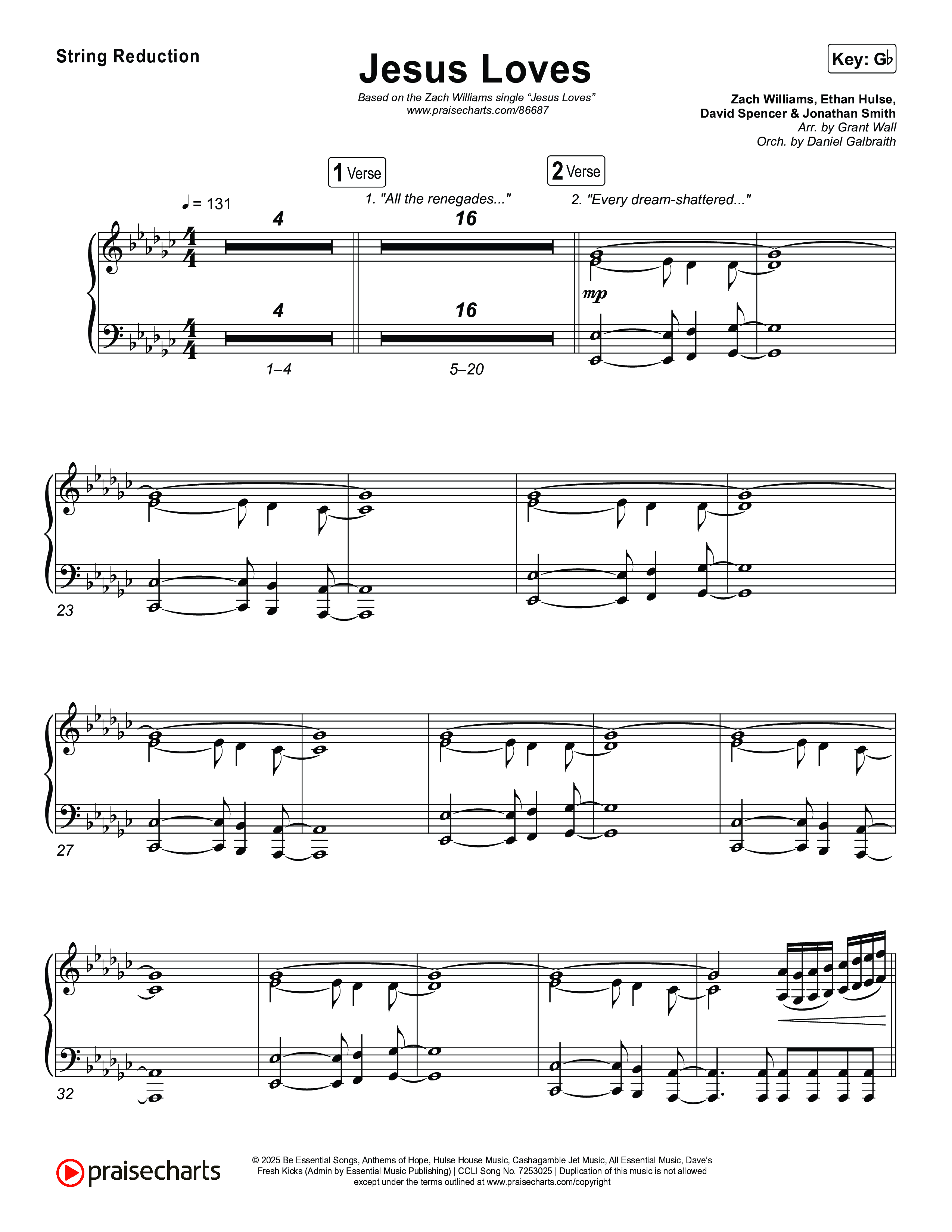 Jesus Loves String Reduction (Zach Williams)