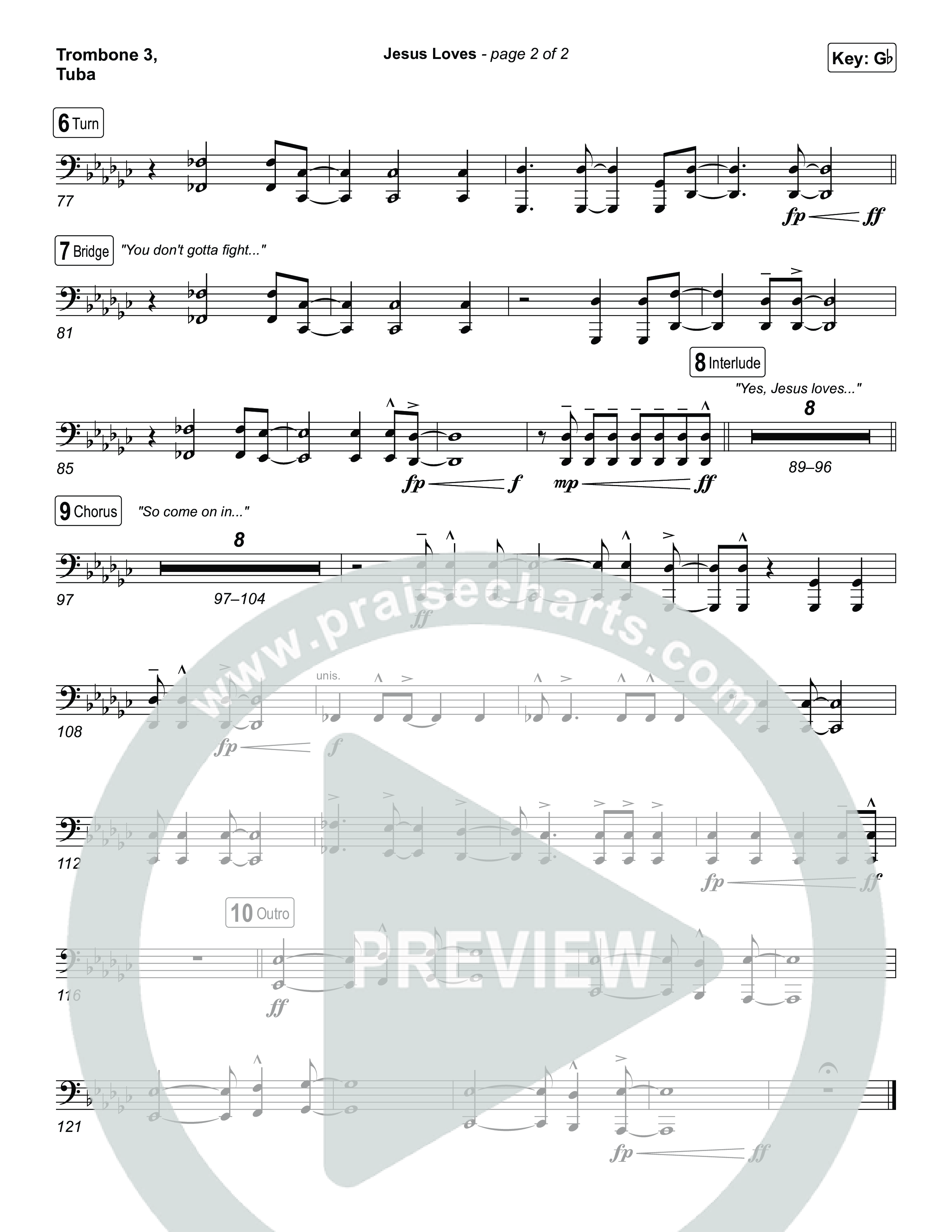 Jesus Loves Trombone 3/Tuba (Zach Williams)