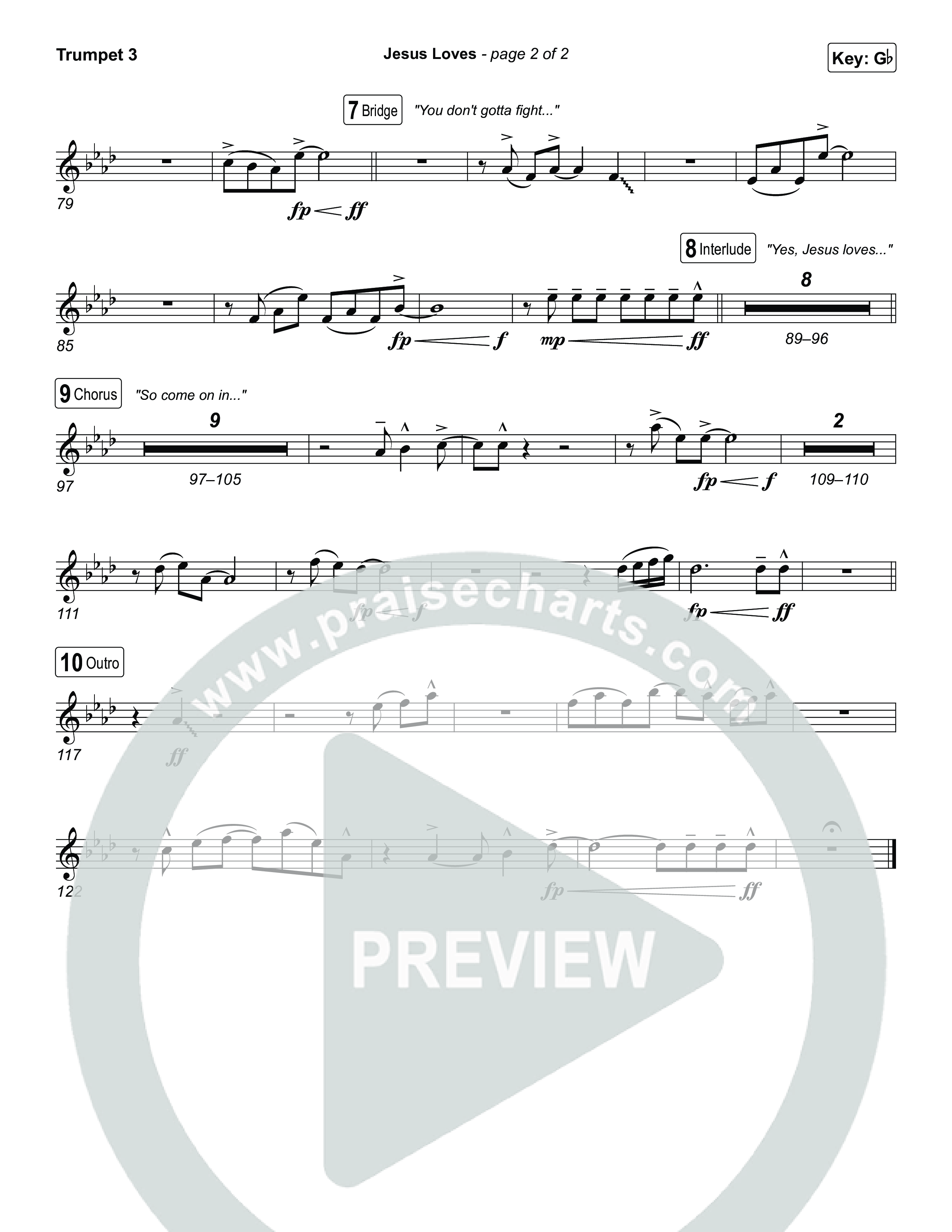 Jesus Loves Trumpet 3 (Zach Williams)