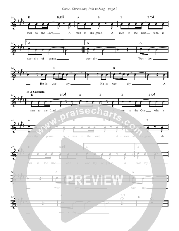 Come Christians Join To Sing Lead Sheet (Scott Wesley Brown)