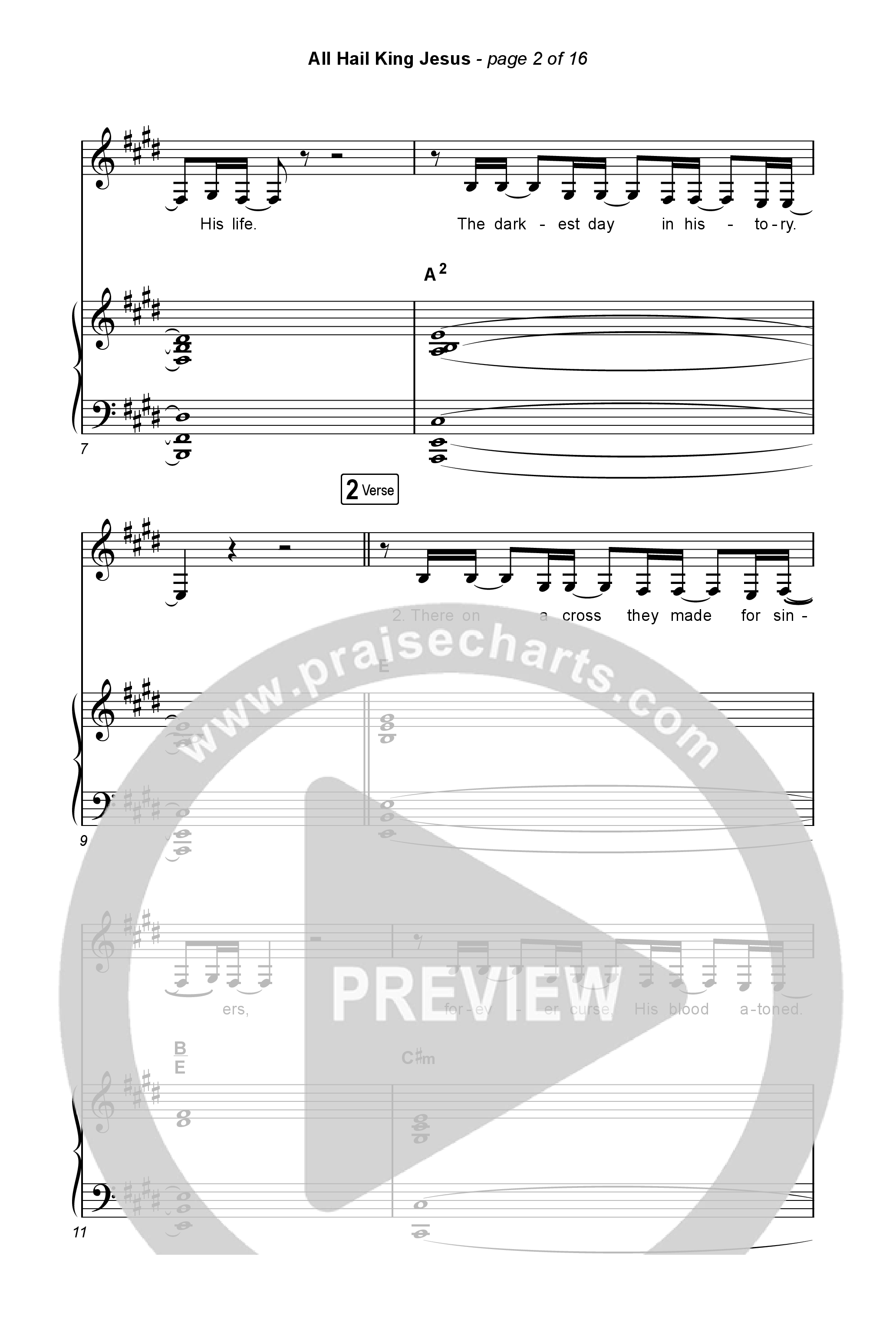 All Hail King Jesus (Choral Anthem SATB) Octavo (SATB & Pno) (Bethel Music / Bethany Wohrle / Arr. Luke Gambill)