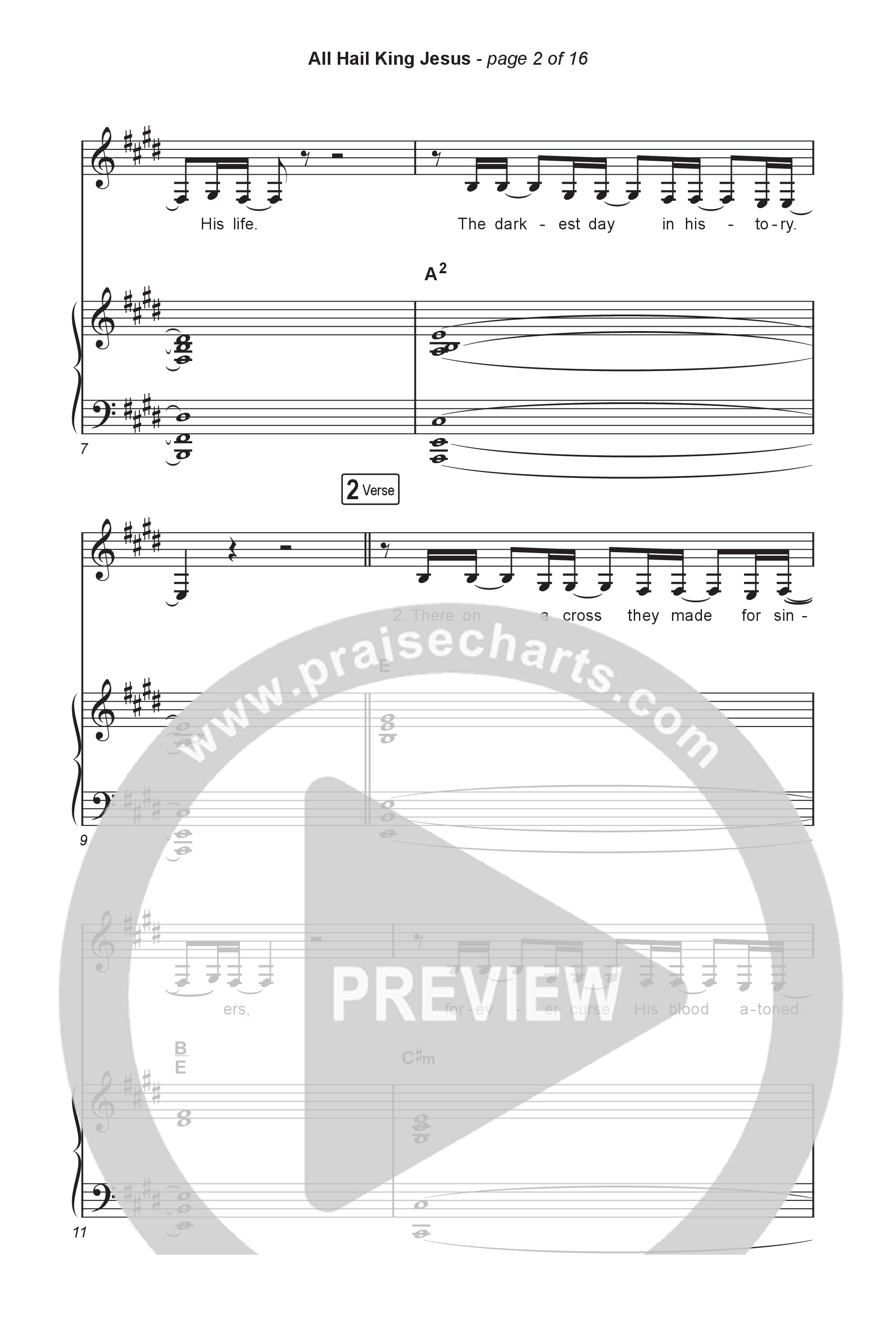 All Hail King Jesus (Sing It Now) Octavo (SATB & Pno) (Bethel Music / Bethany Wohrle / Arr. Luke Gambill)