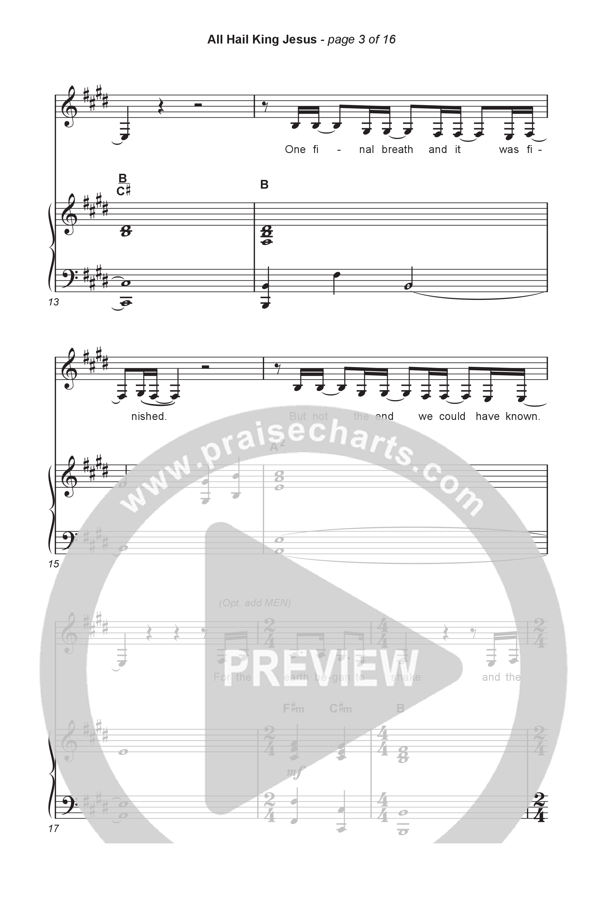 All Hail King Jesus (Sing It Now) Octavo (SATB & Pno) (Bethel Music / Bethany Wohrle / Arr. Luke Gambill)