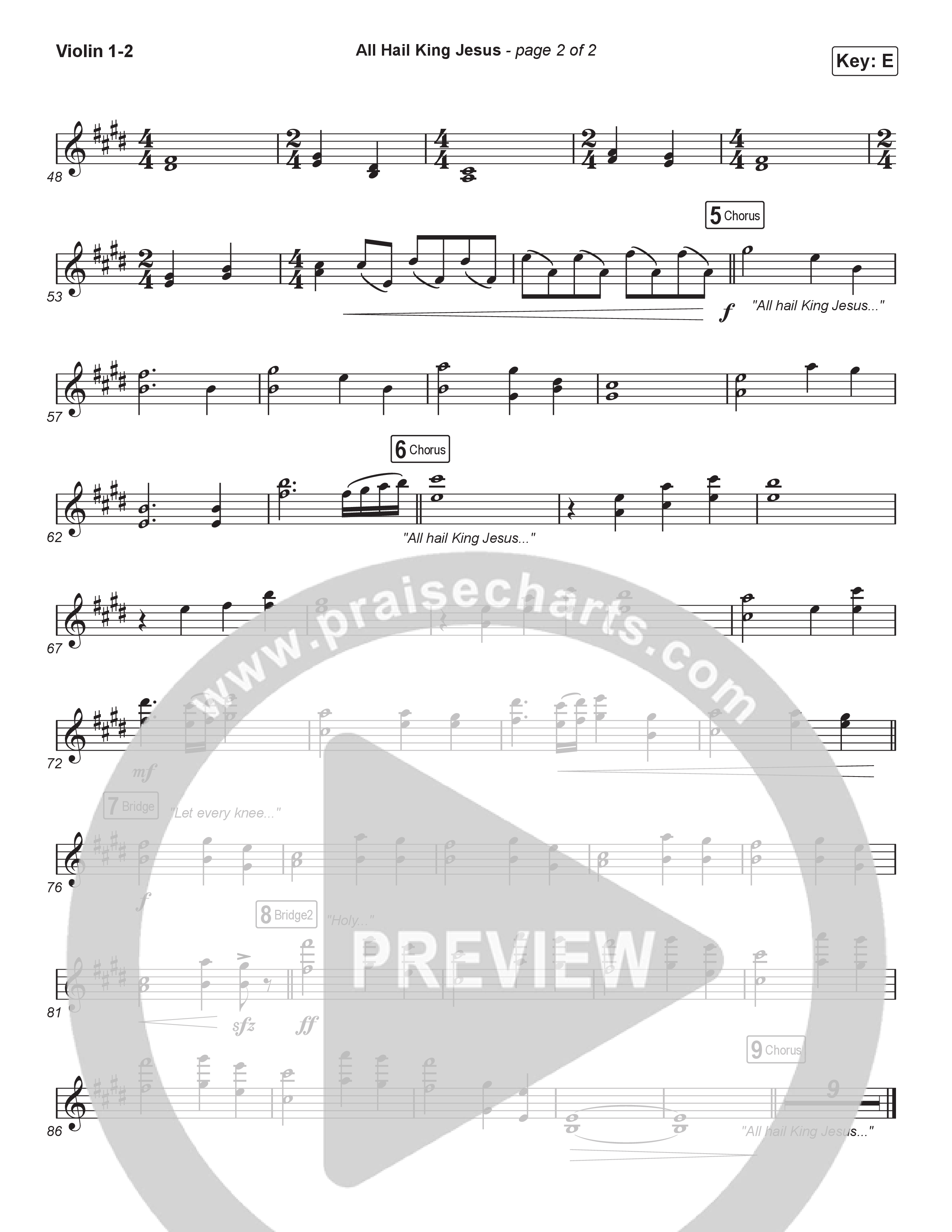 All Hail King Jesus (Sing It Now) String Pack (Bethel Music / Bethany Wohrle / Arr. Luke Gambill)