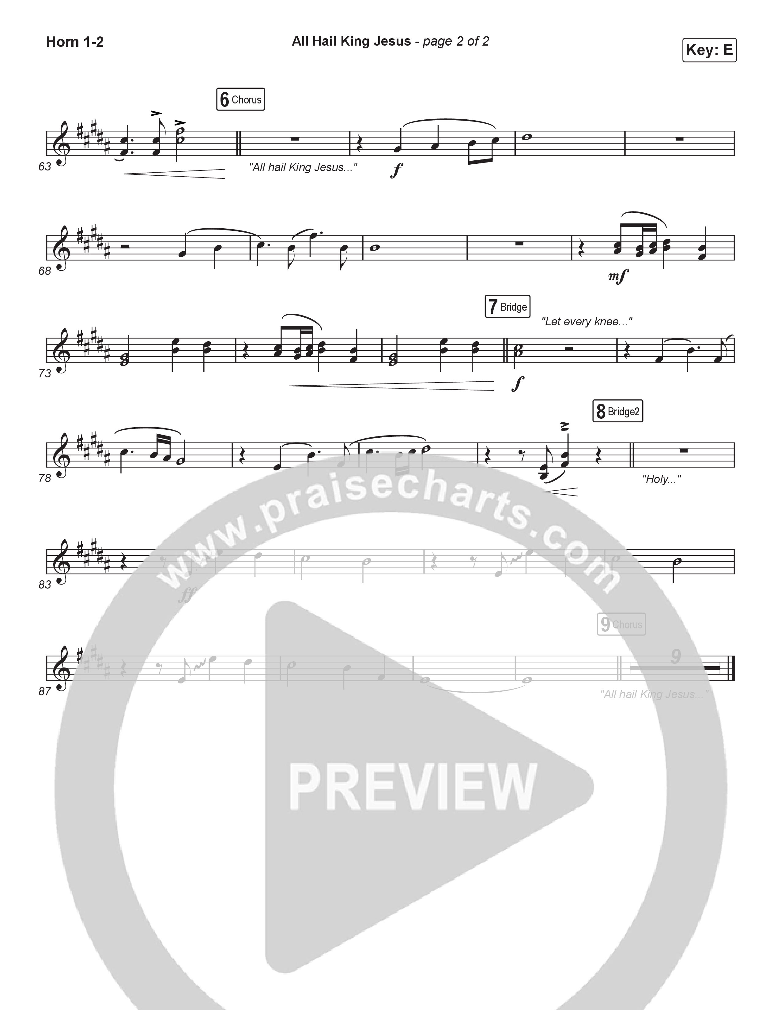 All Hail King Jesus (Worship Choir/SAB) Brass Pack (Bethel Music / Bethany Wohrle / Arr. Luke Gambill)