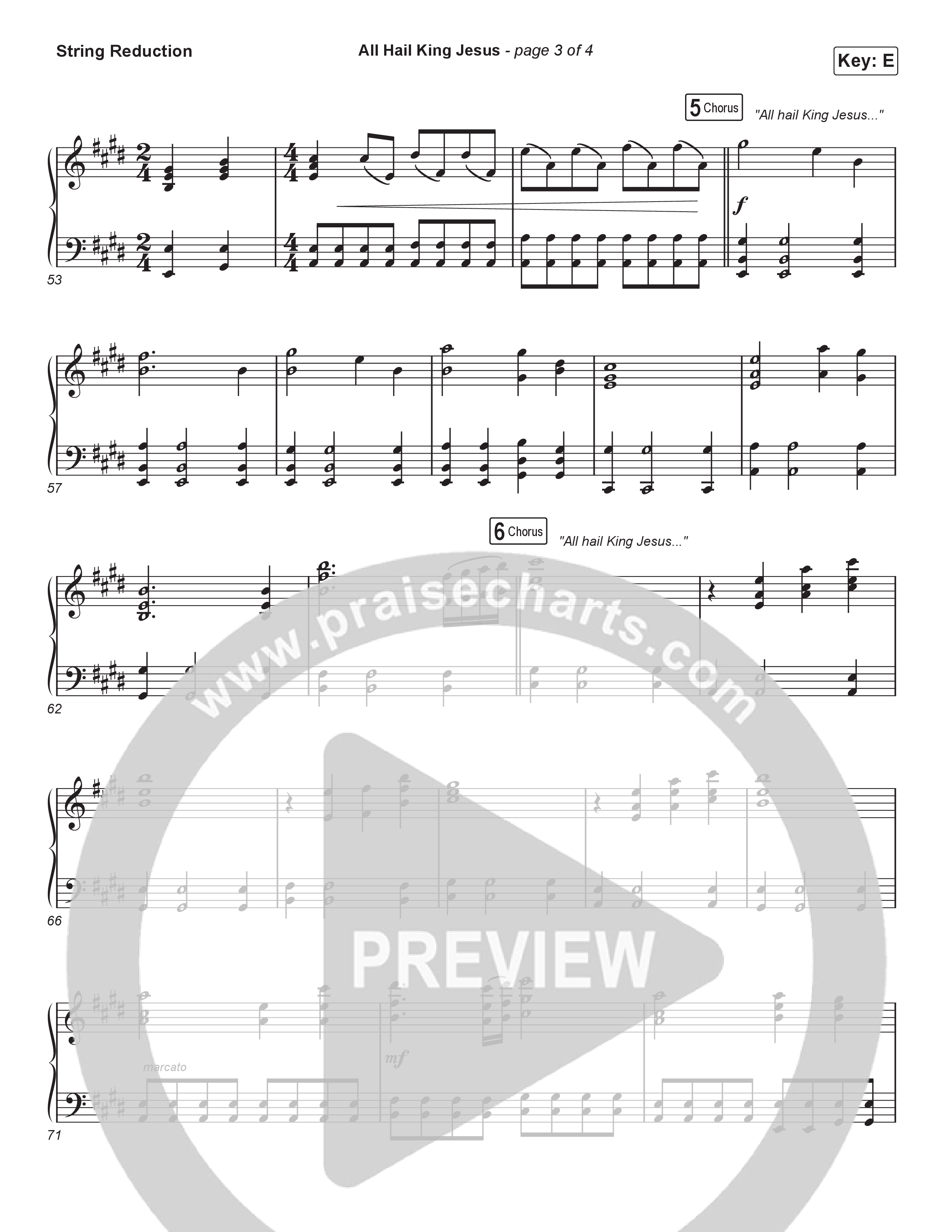 All Hail King Jesus (Unison/2-Part) String Reduction (Bethel Music / Bethany Wohrle / Arr. Luke Gambill)