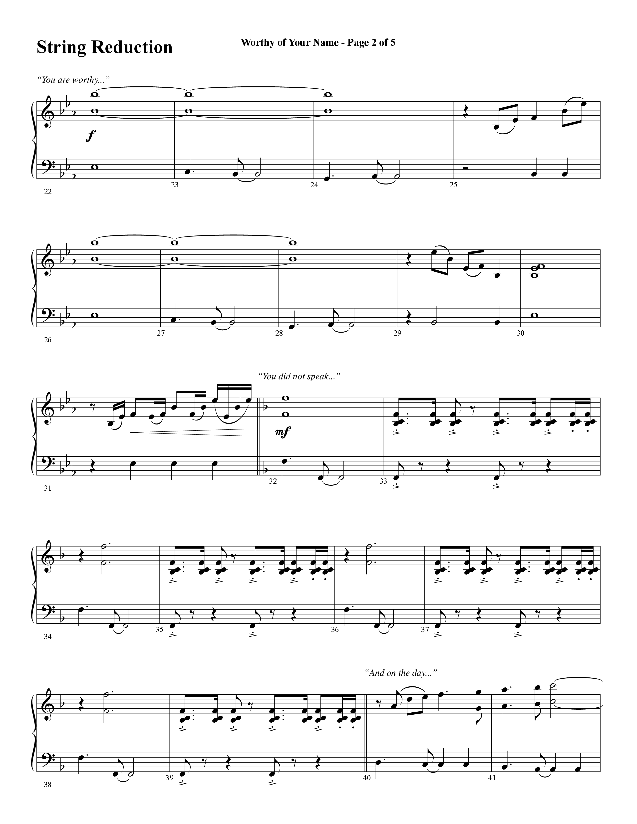 Worthy Of Your Name (Choral Anthem SATB) String Reduction (Word Music Choral / Arr. Jay Rouse)