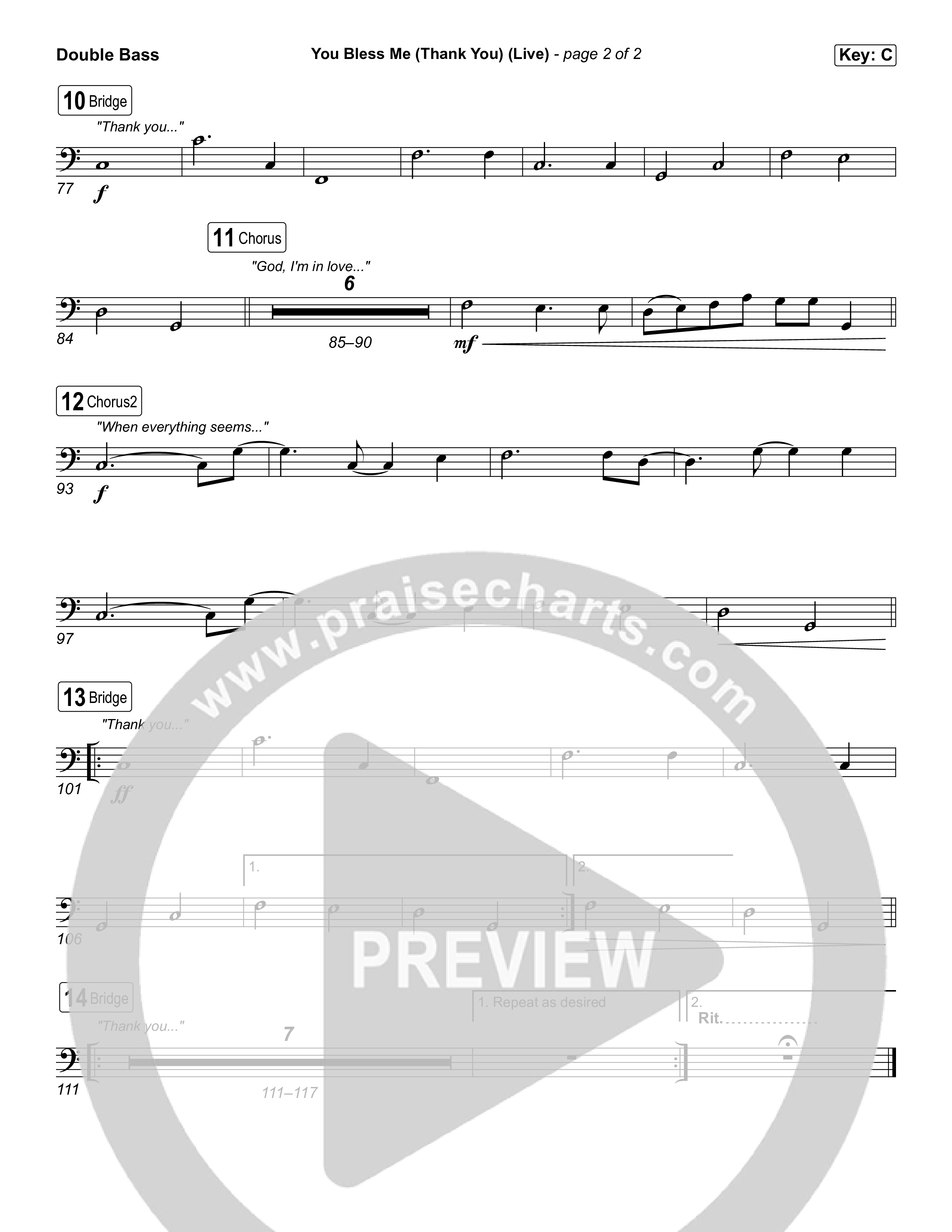 You Bless Me (Thank You) (Live) String Bass (We The Kingdom / Dwan Hill / The Choir Room)